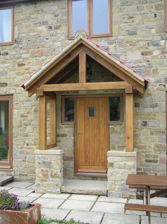 Oak porch, oak framed porch, wooden porch