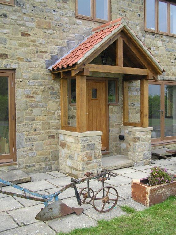 Oak porch, oak framed porch, wooden porch