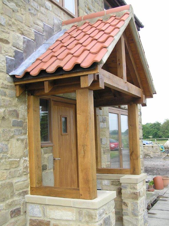 Oak porch, oak framed porch, wooden porch