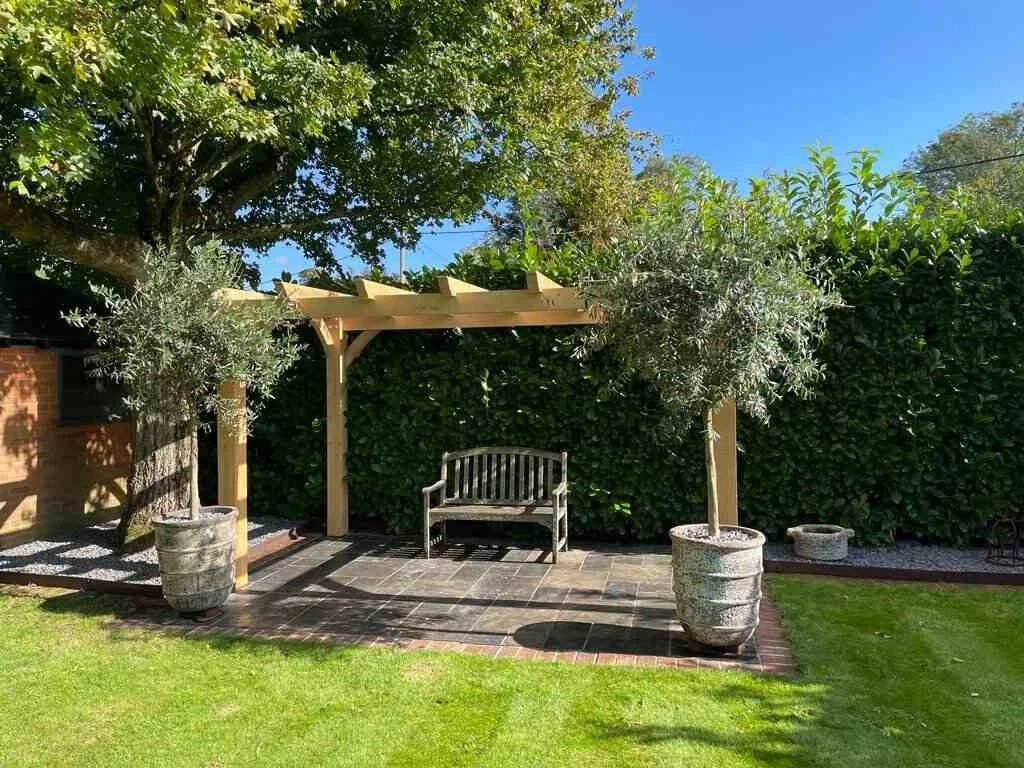 pergola with bench