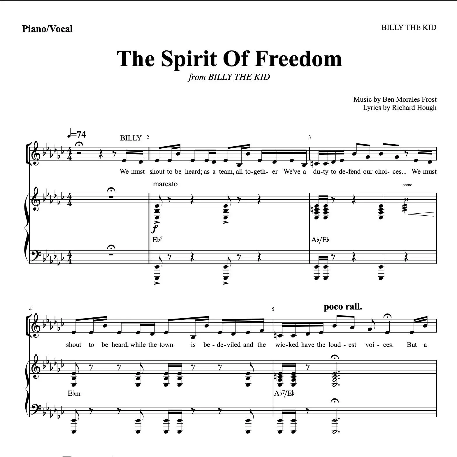The Spirit of Freedom (from Billy the Kid) - Digital download