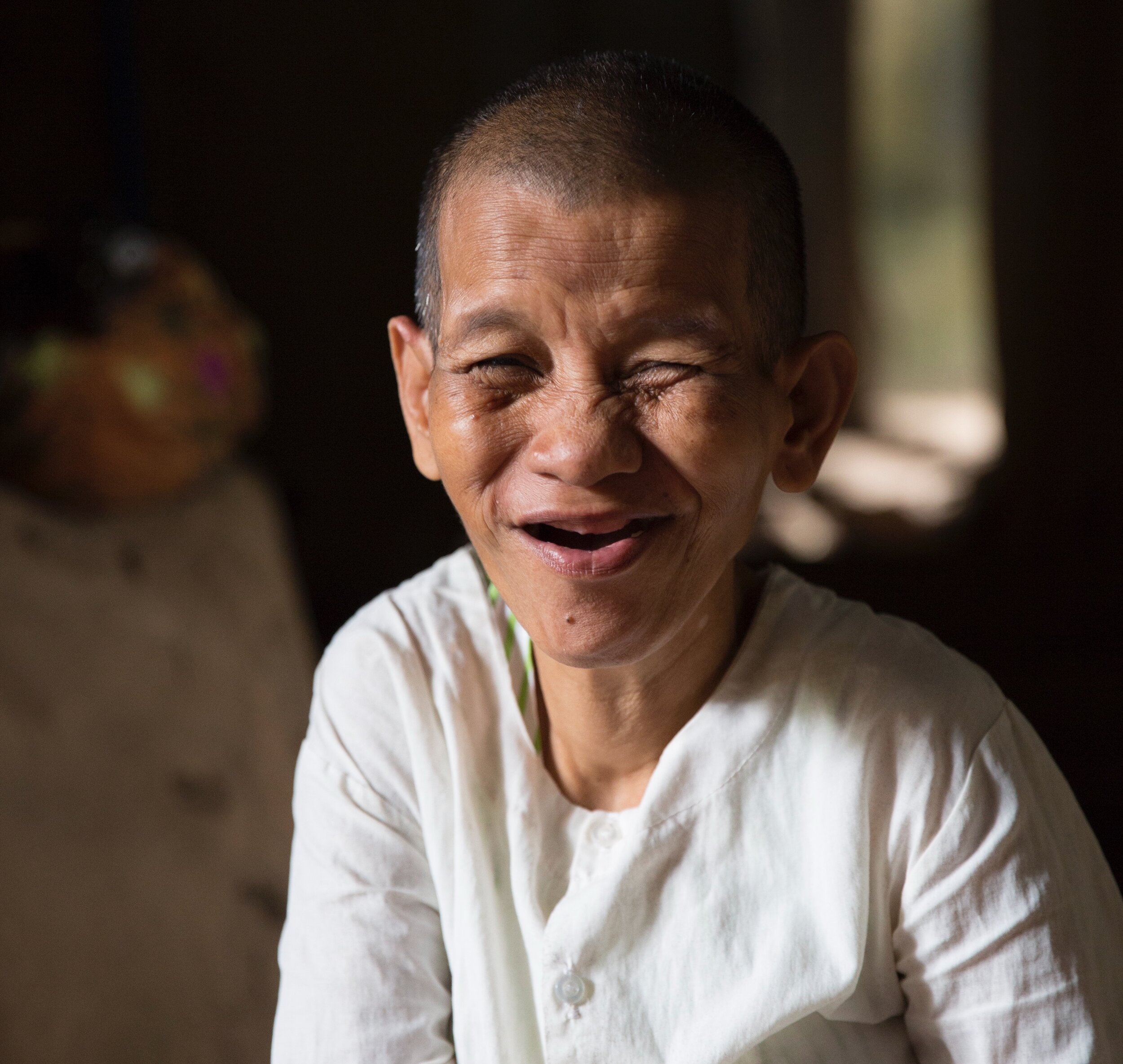   Always look on the bright side of life. Nun in Cambodia  