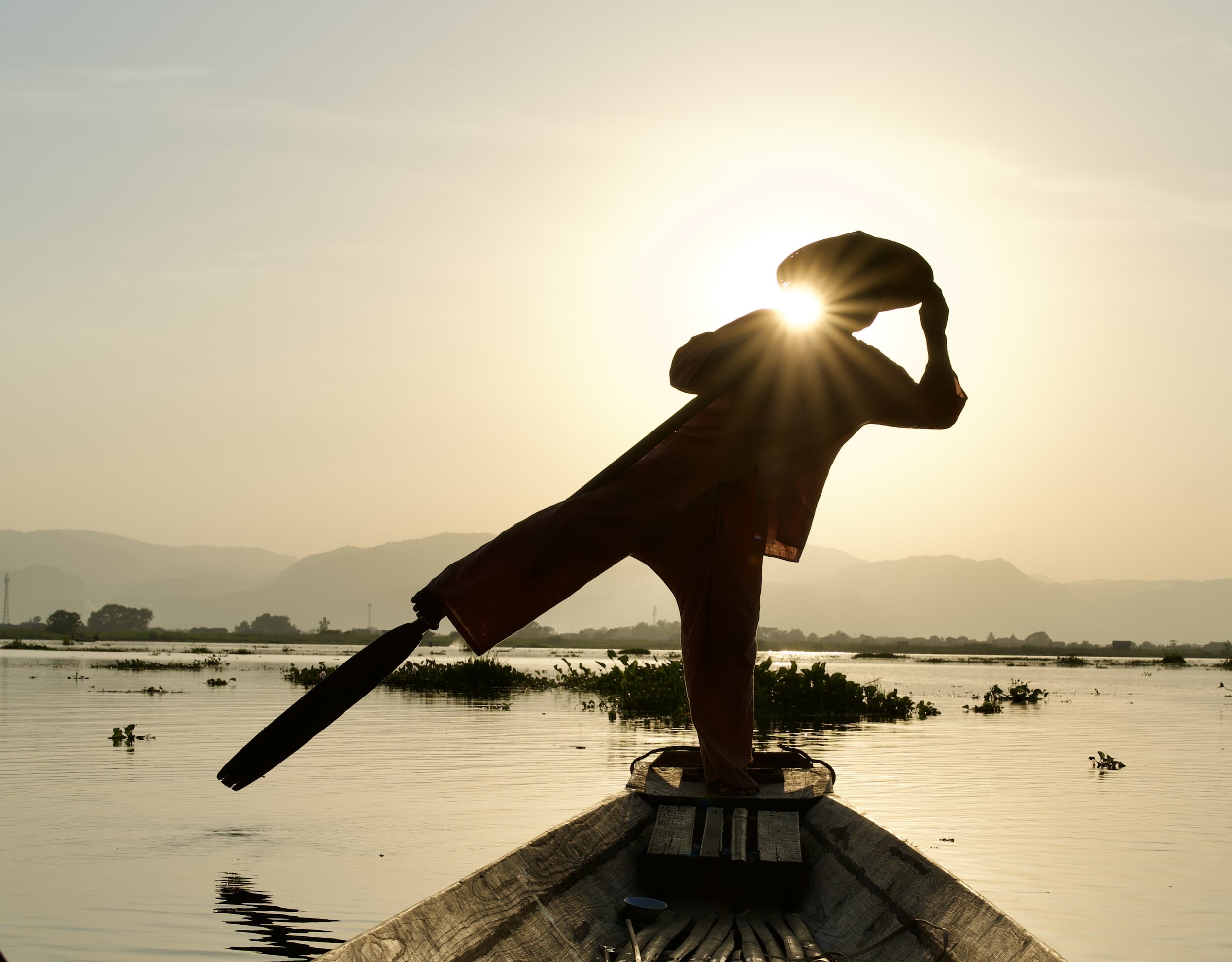 Inle lake fisherman. Myanmar