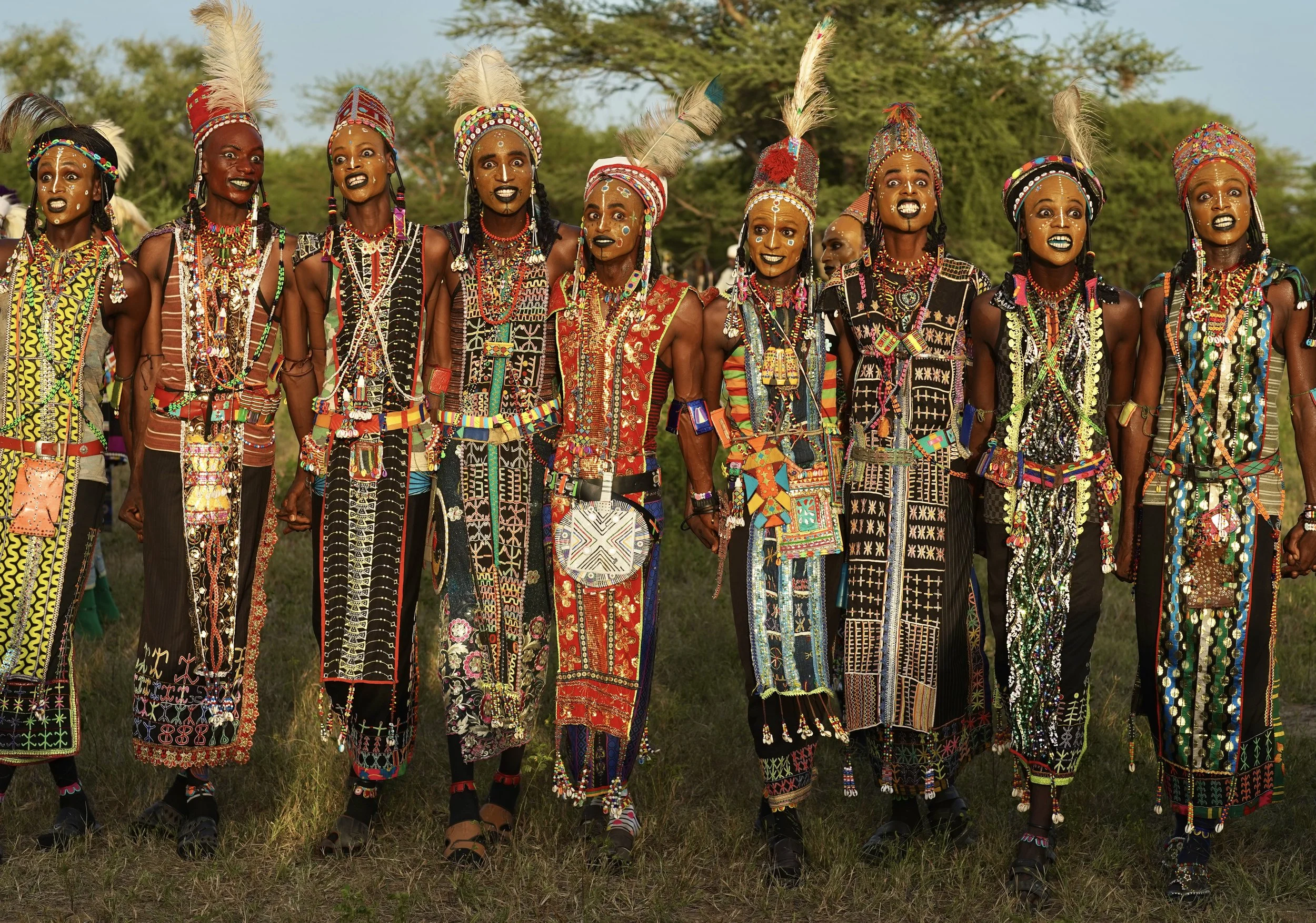  Fulani nomads in Chad at the Guerewol Courtship Ritual 