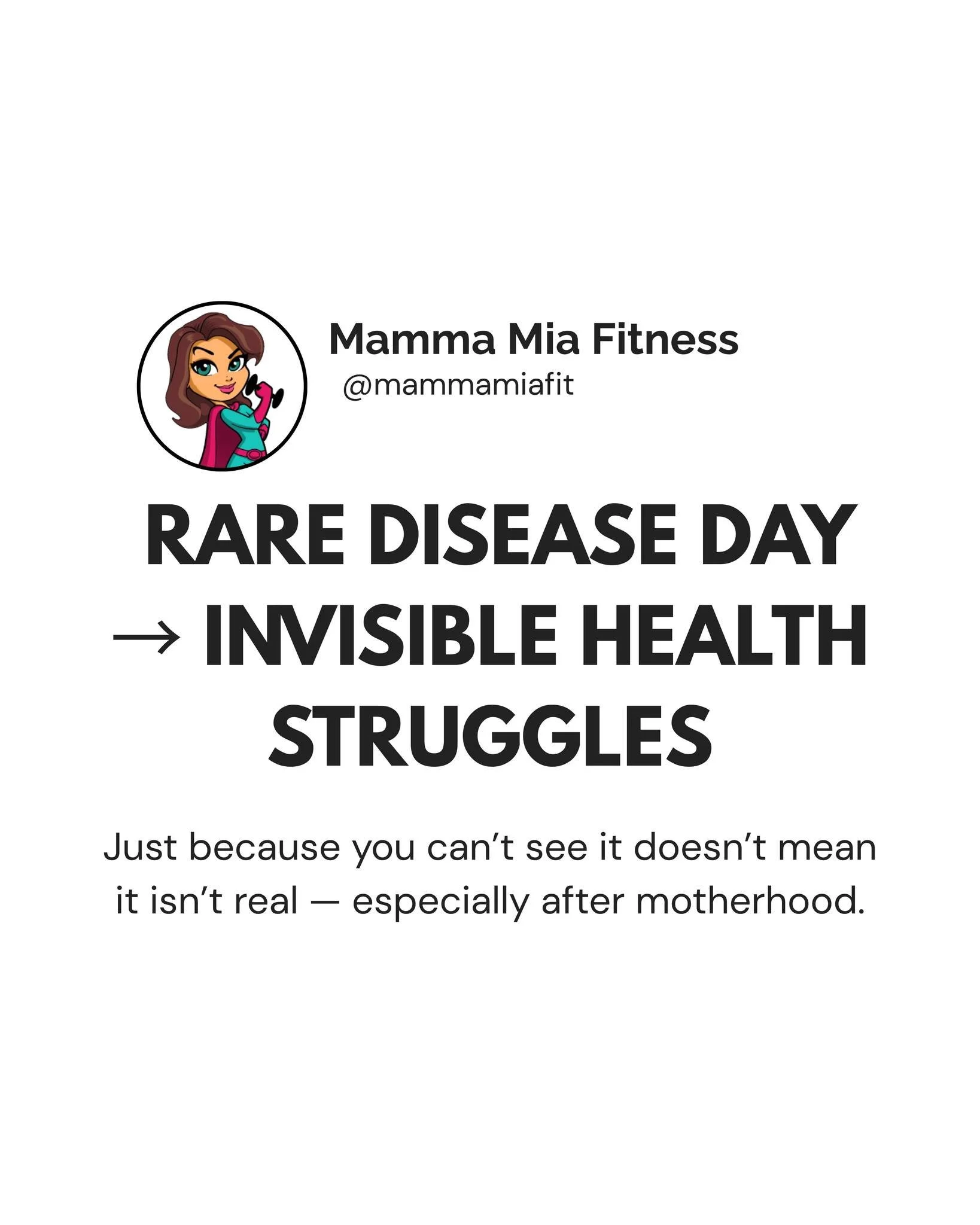 Just because something isn&rsquo;t visible doesn&rsquo;t mean it isn&rsquo;t real.

On Rare Disease Day, I want to talk about the invisible health struggles so many mums carry quietly &mdash; especially postpartum.

Pelvic floor issues.
Hormonal symp