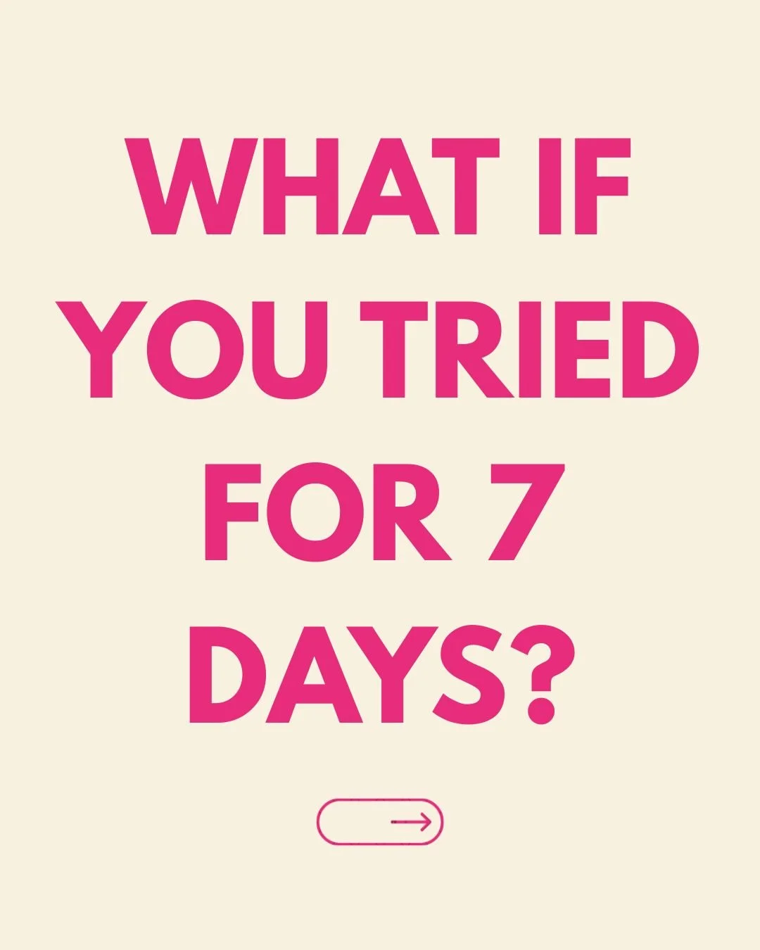 You think you need to go all in&hellip; but what if you just tried this for 7 days?

You&rsquo;ve tried to &ldquo;start fresh&rdquo; so many times&hellip; and somehow you always end up back at square one.

I see this every single week with mums I wor