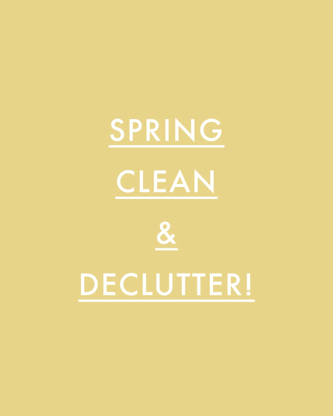 How to Spring Clean + Purge Your Home!