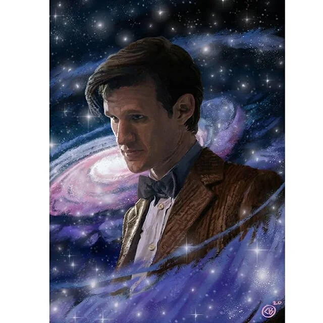 Finished another piece.  I am hoping to get all the doctors painted by em con which is in about 2 months time! Hopefully i'll get them done. Gonna have to get more then one a week done though...
.
.
.
#drwho #doctorwho #mattsmith #11thdoctor #galaxy 