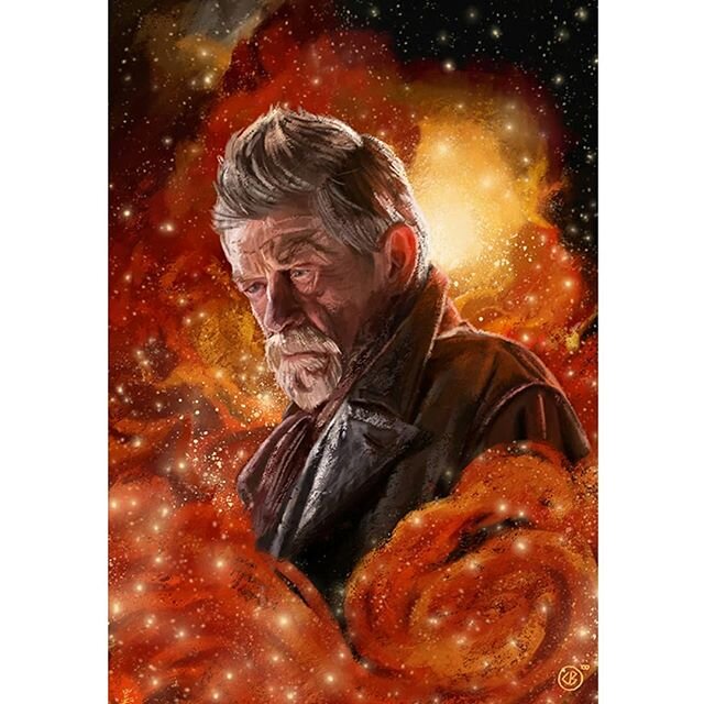 Another portrait done.  The more of these I do the more unhappy with my 10th doctor piece.  I am debating redoing it.  We will see.  Hope you guys are having a wonderful day. .
.
.
#doctorwho #doctor #johnhurt #portrait #artist #art #artistsoninstagr