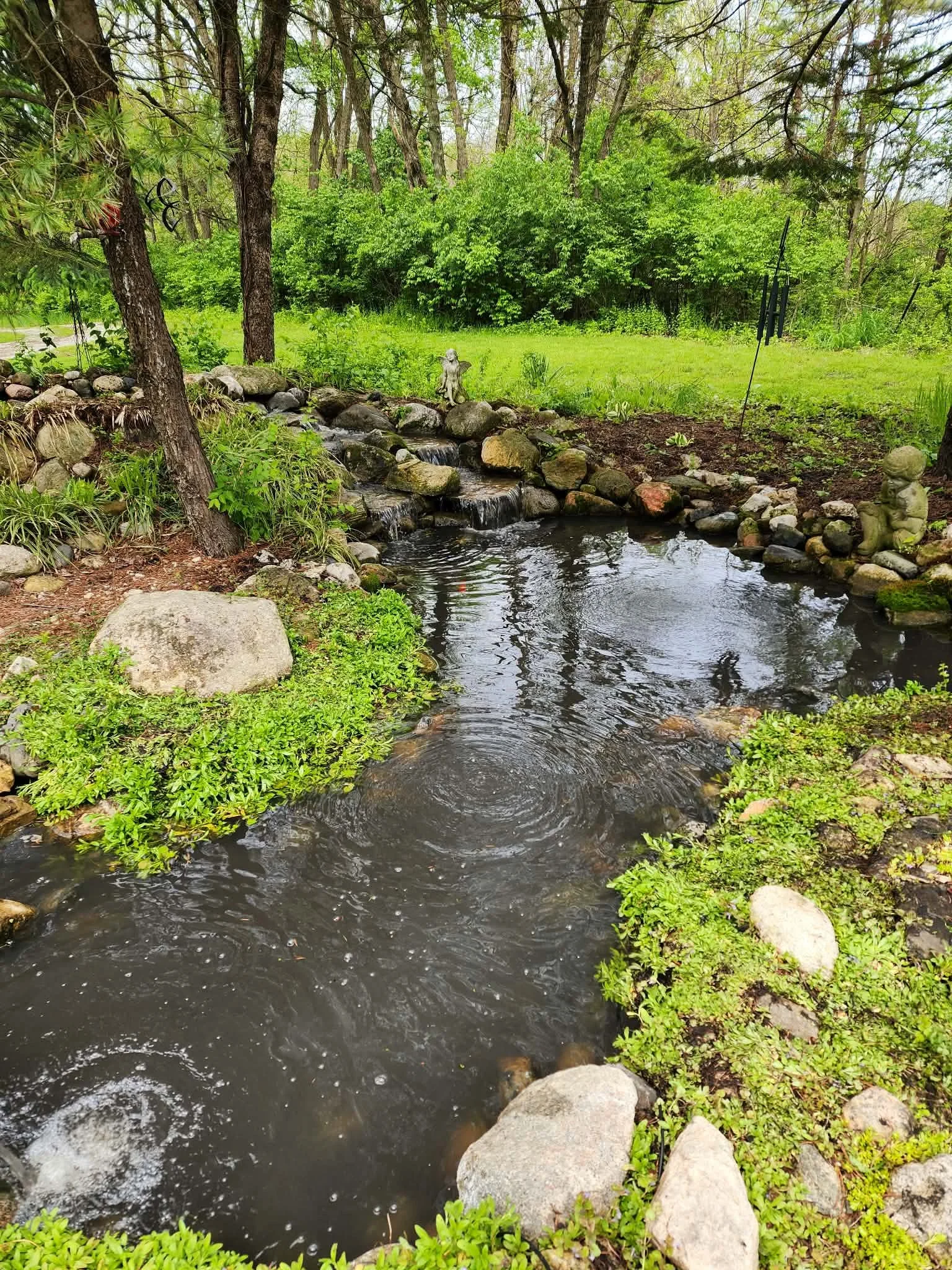 south bend indiana koi pond installation