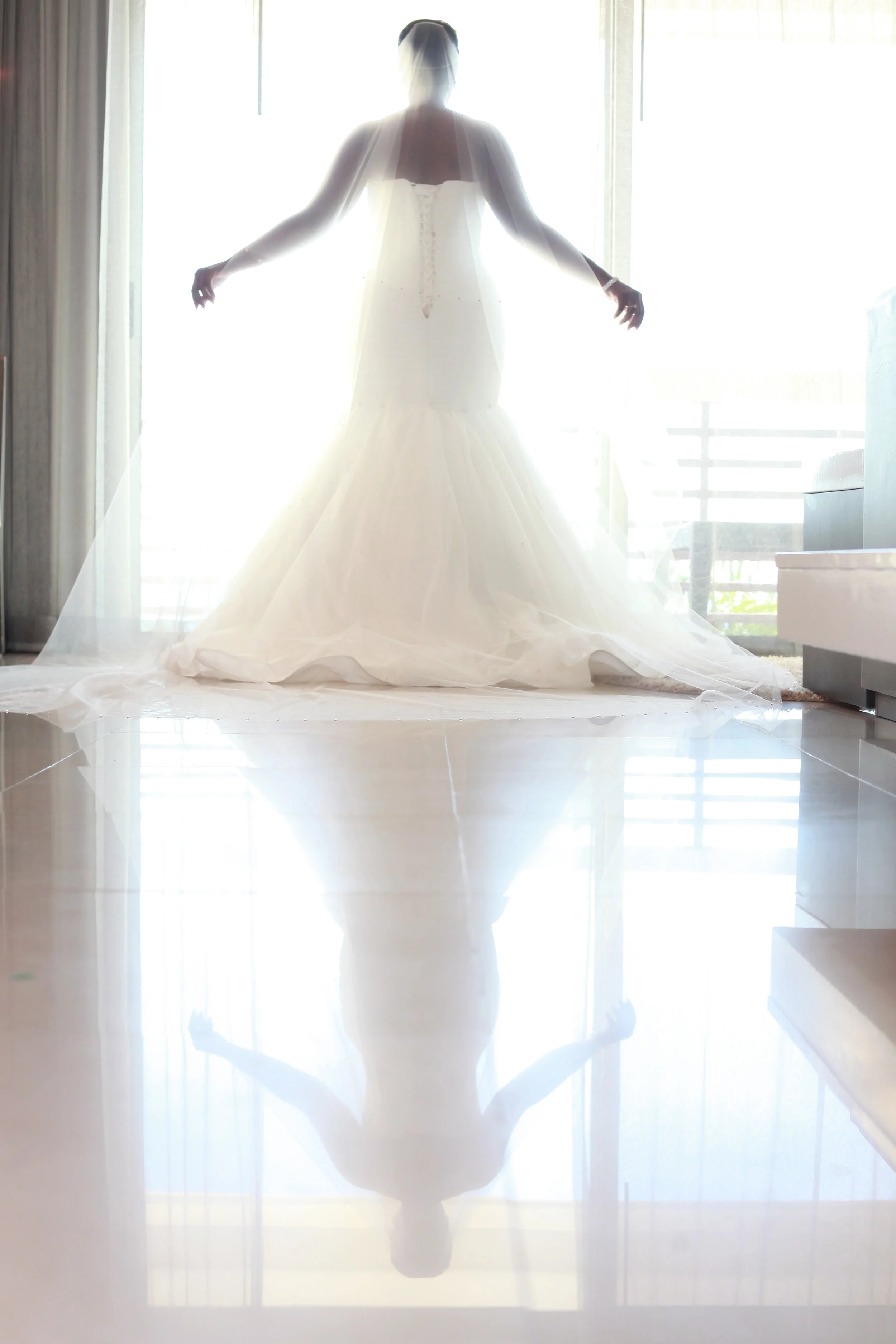 Jackson Wedding, Bride's reflection