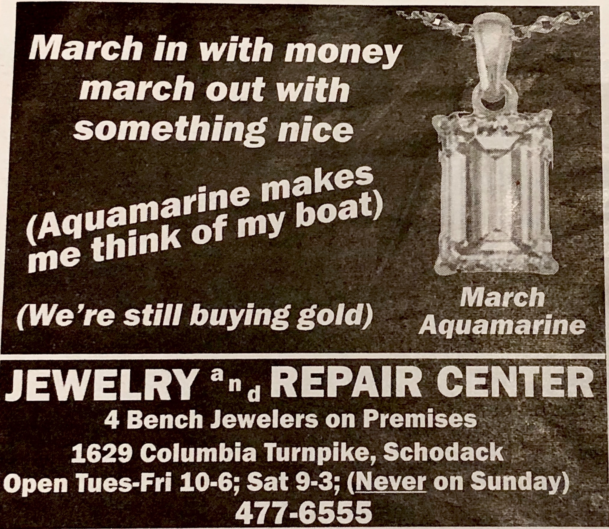 Print Ads Jewelry Repair Center Schodack