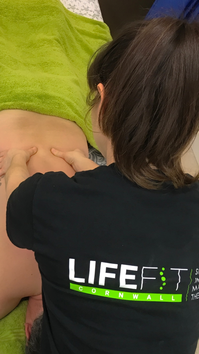 Massage therapy treatment for lower back pain at Life fit Cornwall