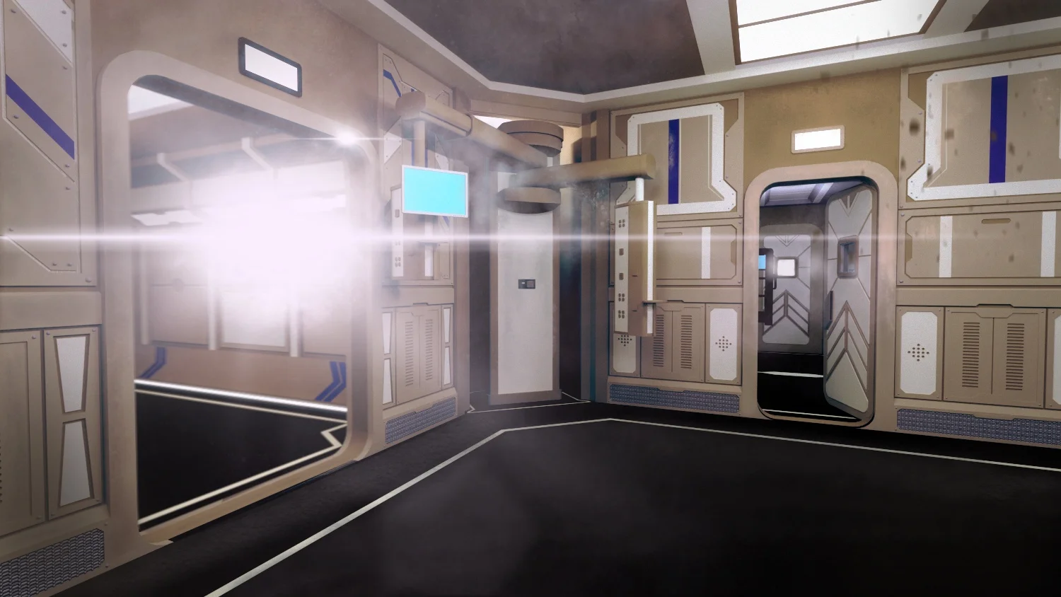 Interior Space Station - 3D Render