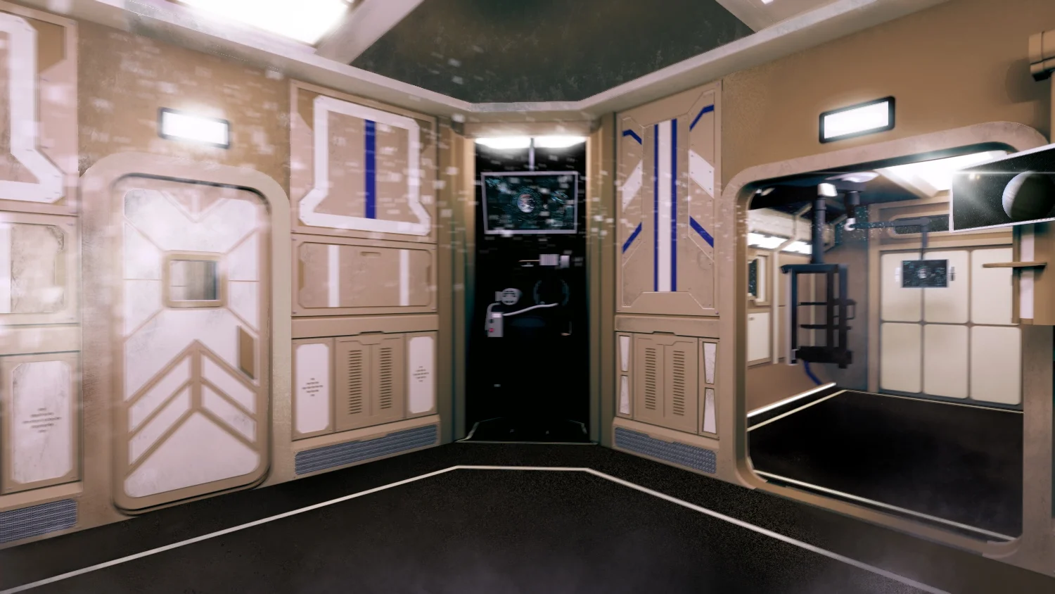 Interior Space Station - 3D Render