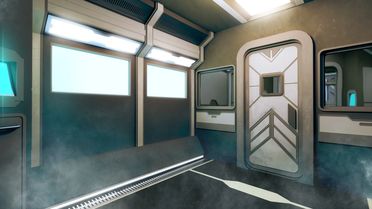 Interior Space Station - 3D Render