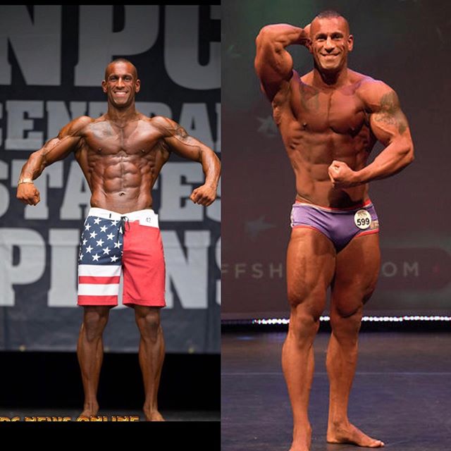 How&rsquo;s this for a #transformationtuesday! Almost one year apart, 51 weeks, from my first show @jaycutler&rsquo;s central states in Michigan, to my 5th and last show in one year with @tjhoban, my @wbff_official Debut in California. I gained 30 lb