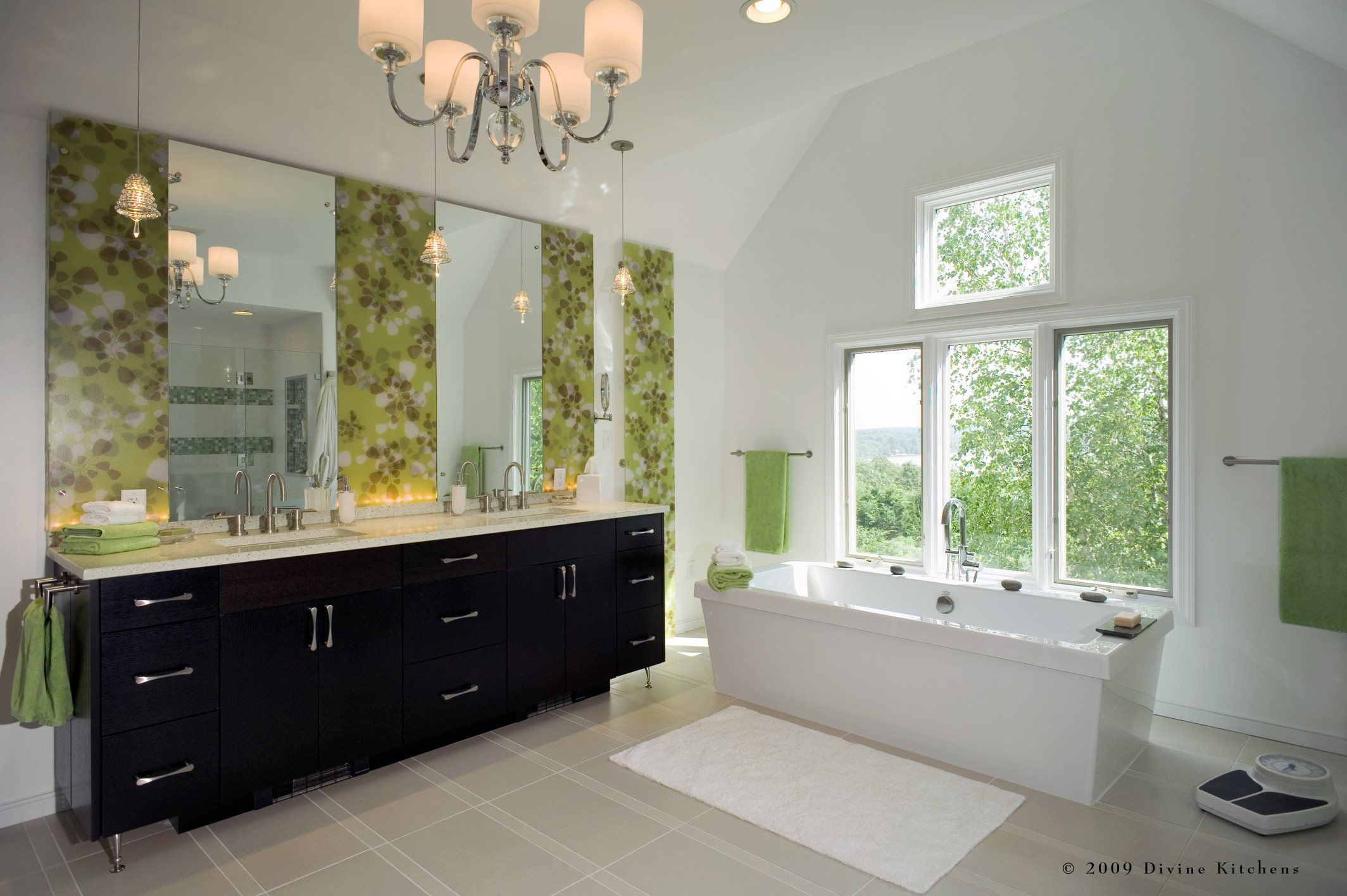Boston Modern Transitional Colorful Master Bathroom Suite Addition