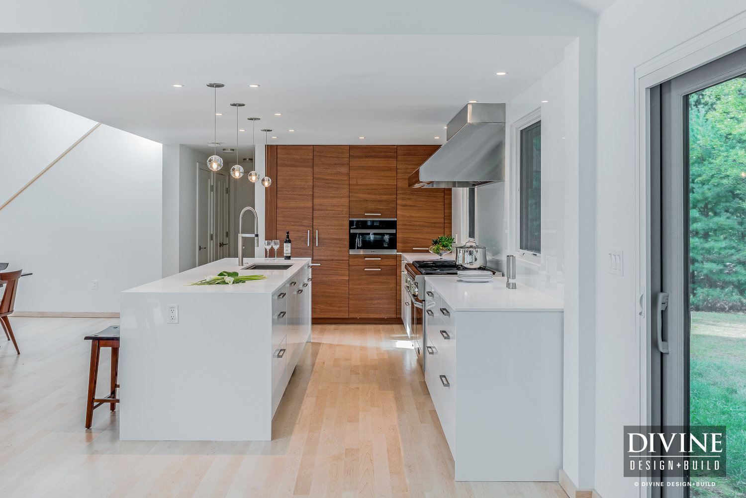 Boston Bedford Contemporary Kitchen Wood Accents Divine Design