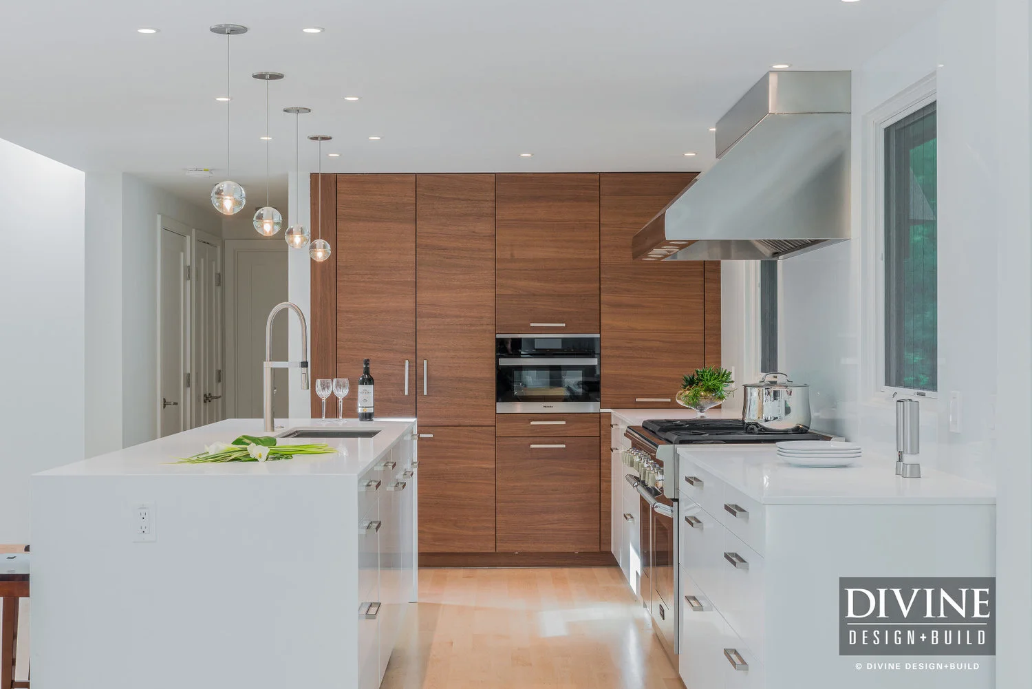 Boston Bedford Contemporary Kitchen Wood Accents — Divine Design Center