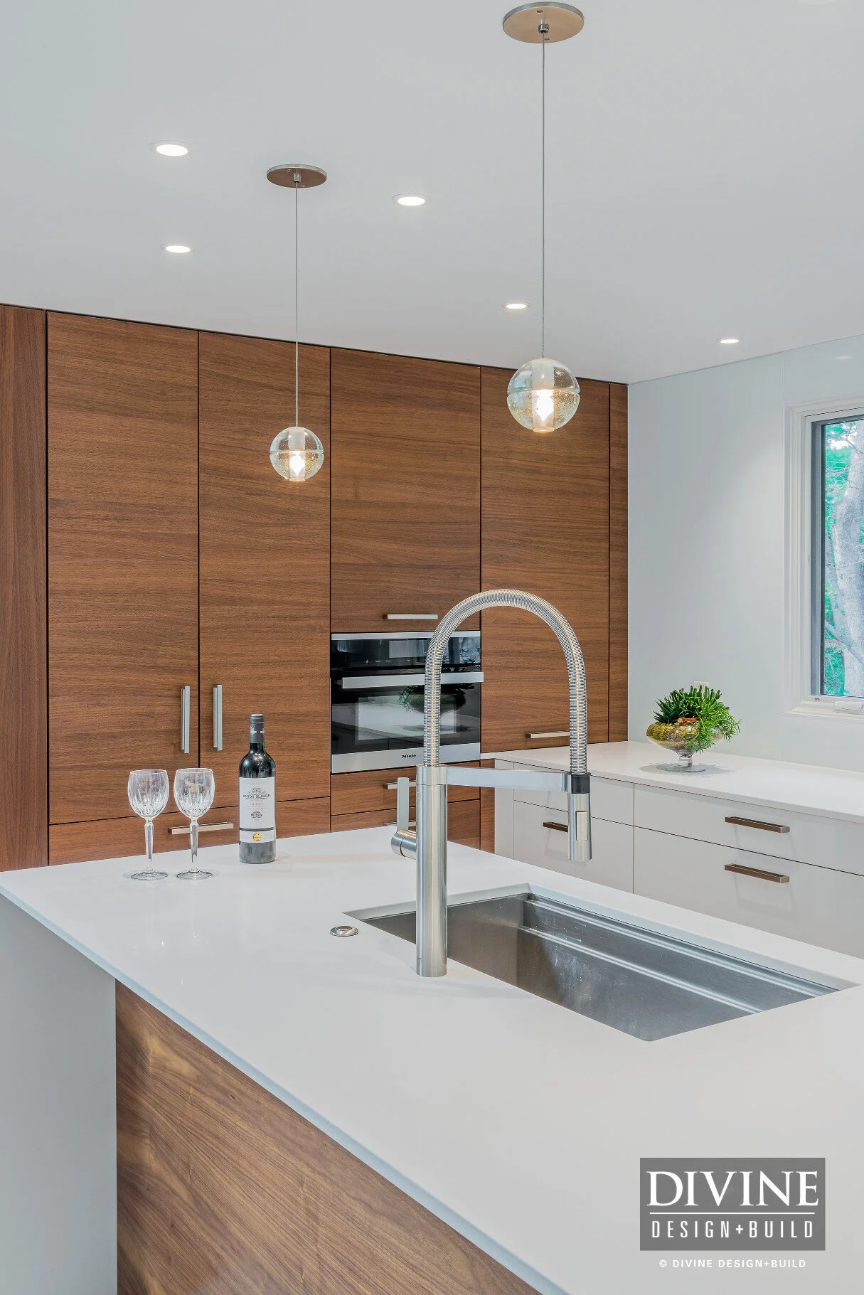 Boston Bedford Contemporary Kitchen Wood Accents — Divine Design Center