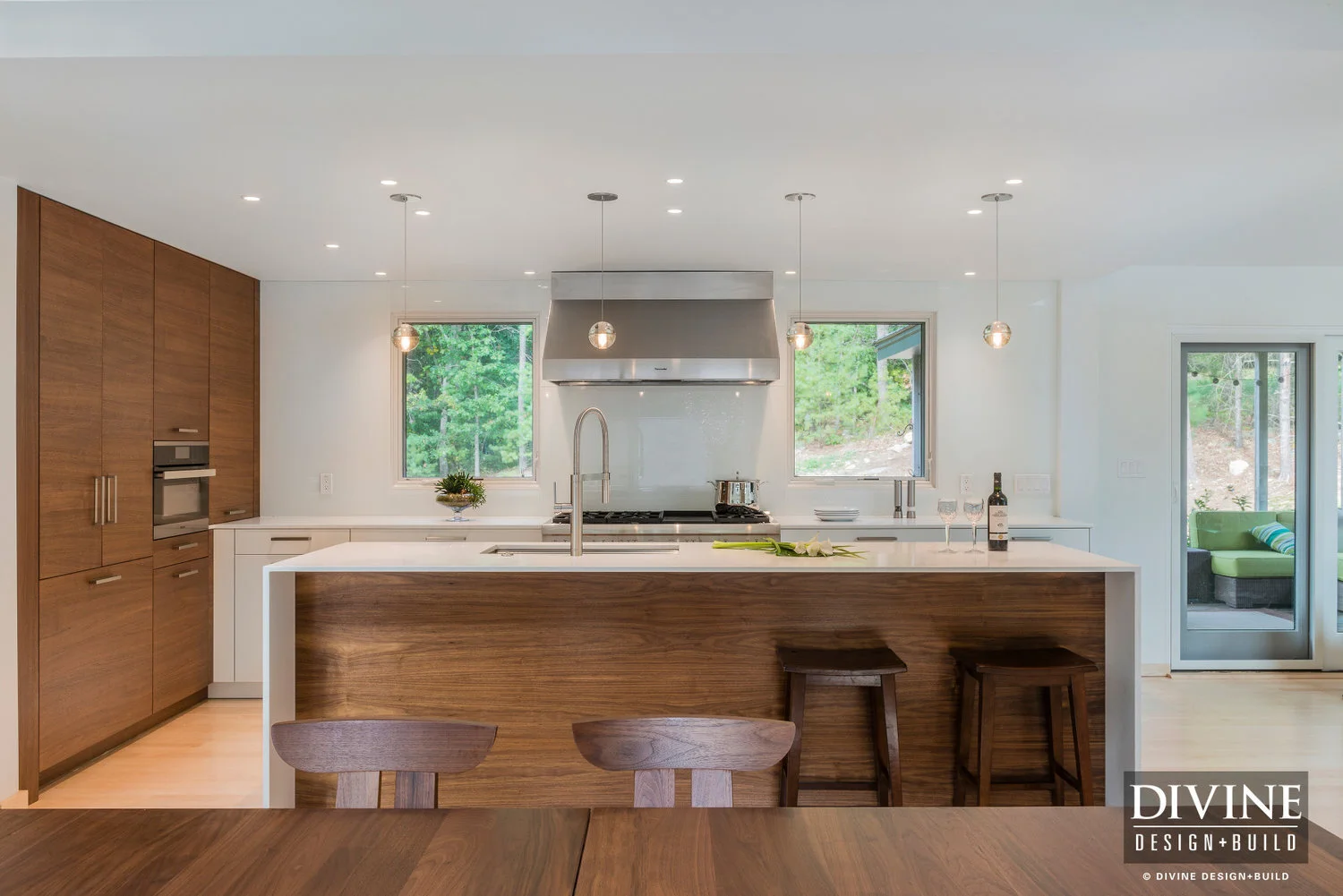 Boston Bedford Contemporary Kitchen Wood Accents — Divine Design Center