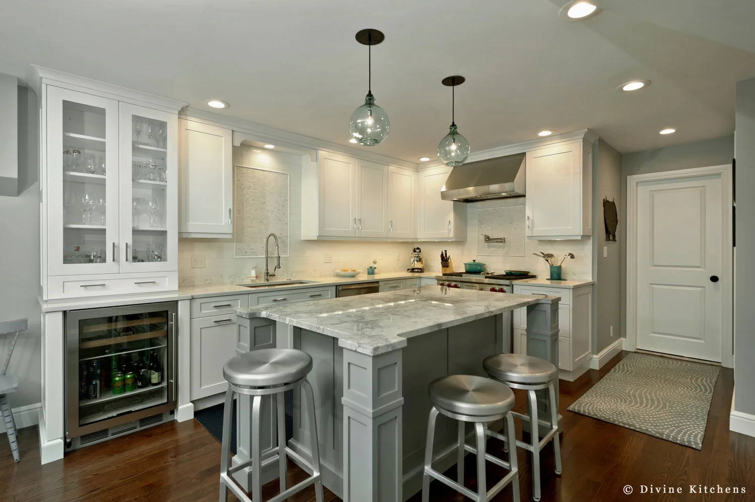 BOSTON SOUTH END TRANSITIONAL KITCHEN WOLF PRO REFRIGERATOR