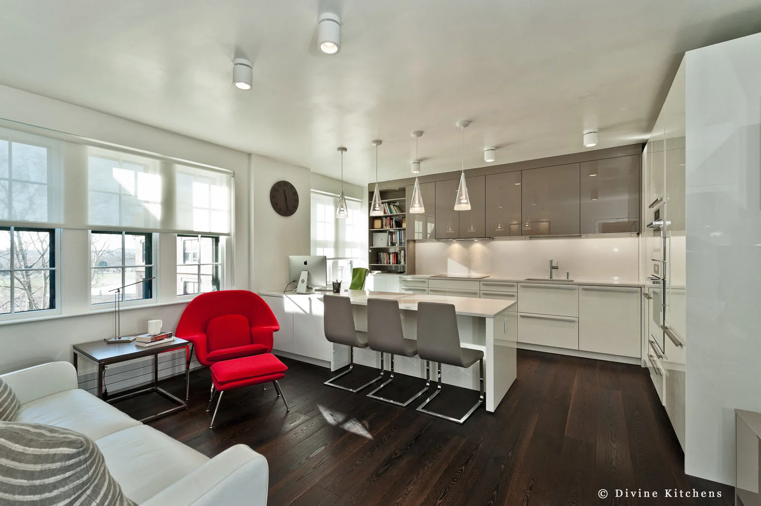 CAMBRIDGE MEMORIAL DRIVE CONTEMPORARY MODERN LEICHT KITCHEN