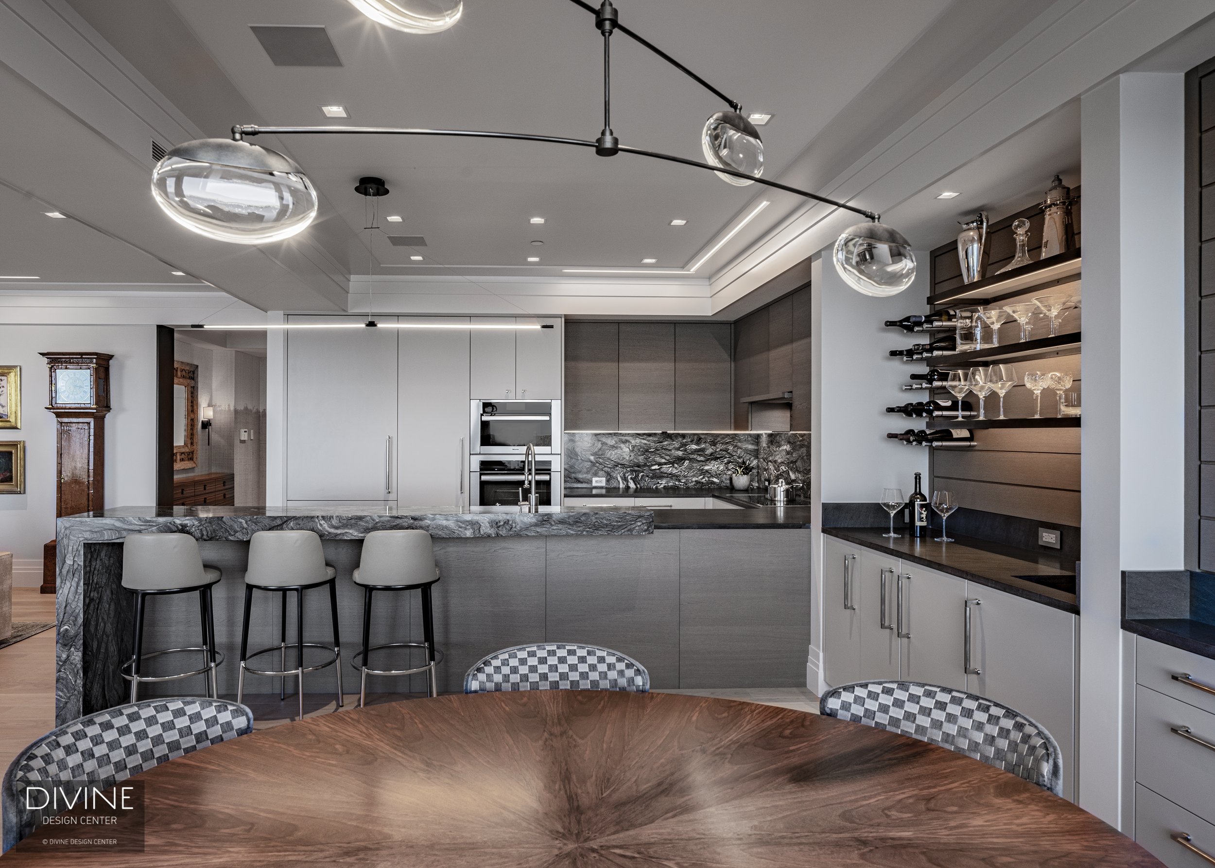 Boston Wharf Kitchen In Modern Apartment — Divine Design Center