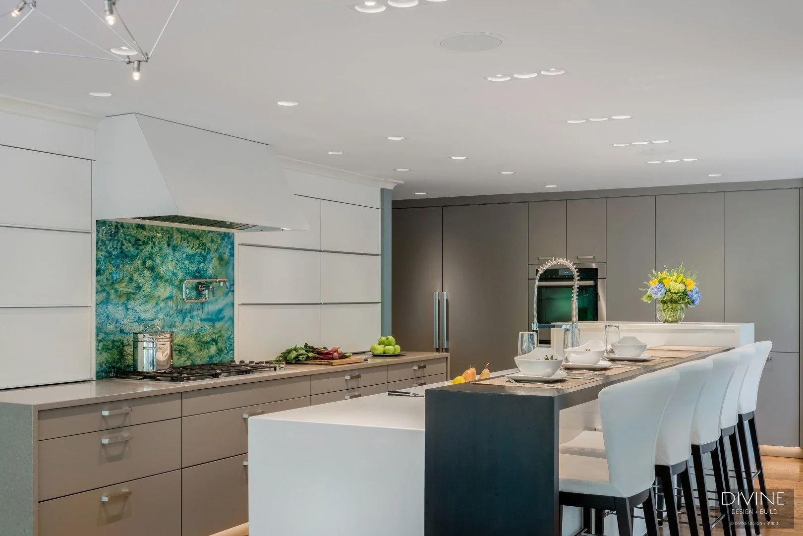 Swampscott Contemporary Modern Kitchen — Divine Design Center