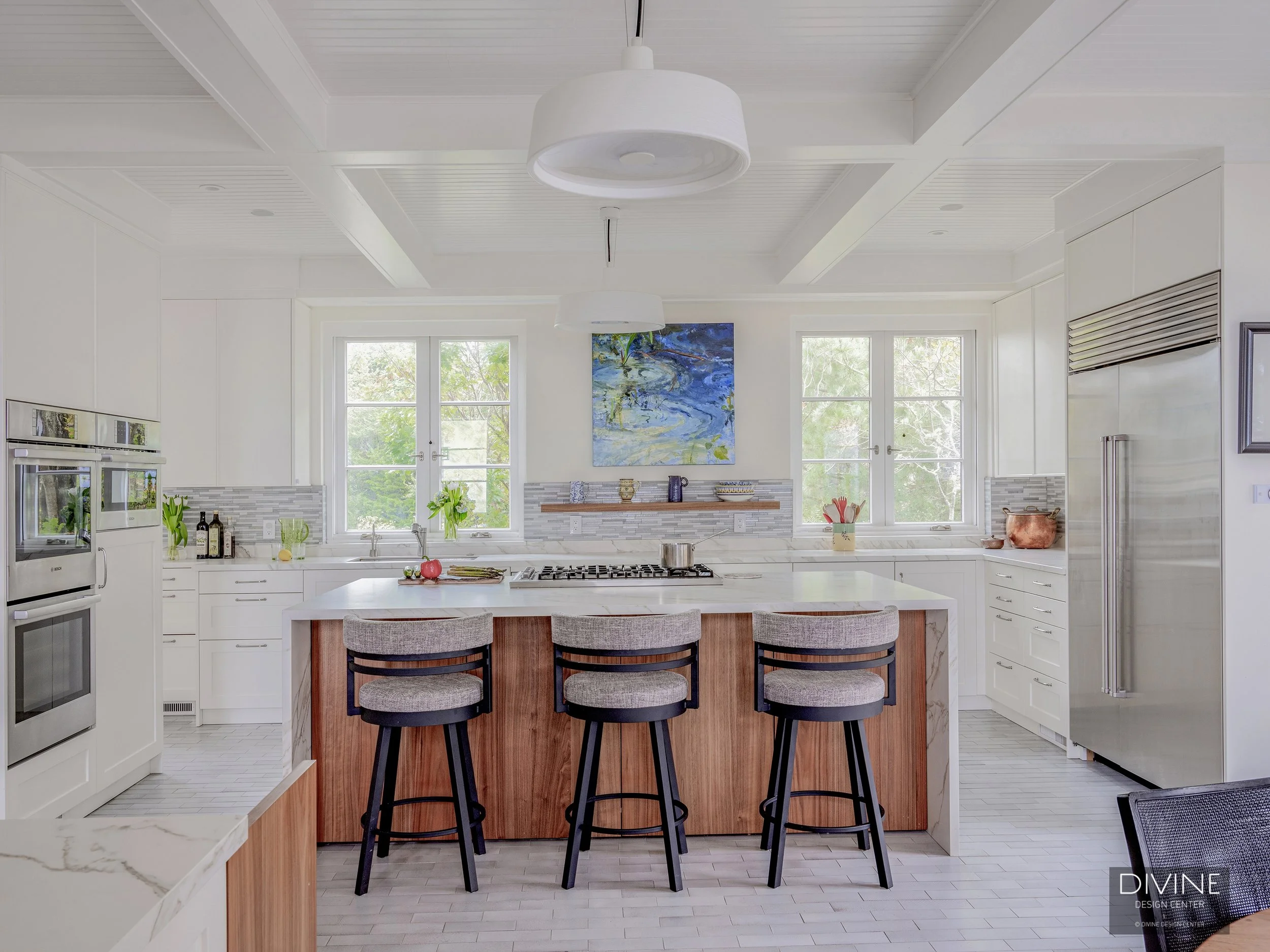 Boston Wood Transitional Kitchen — Divine Design Center