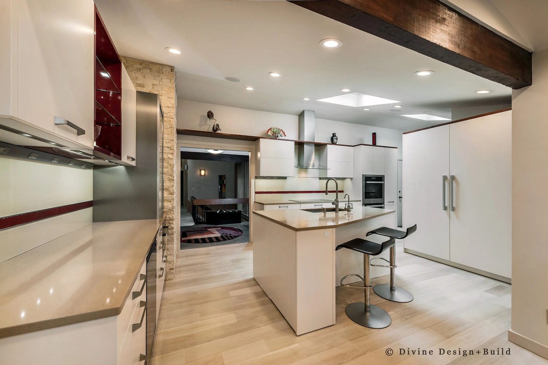 Boston White Transitional Kitchen — Divine Design Center