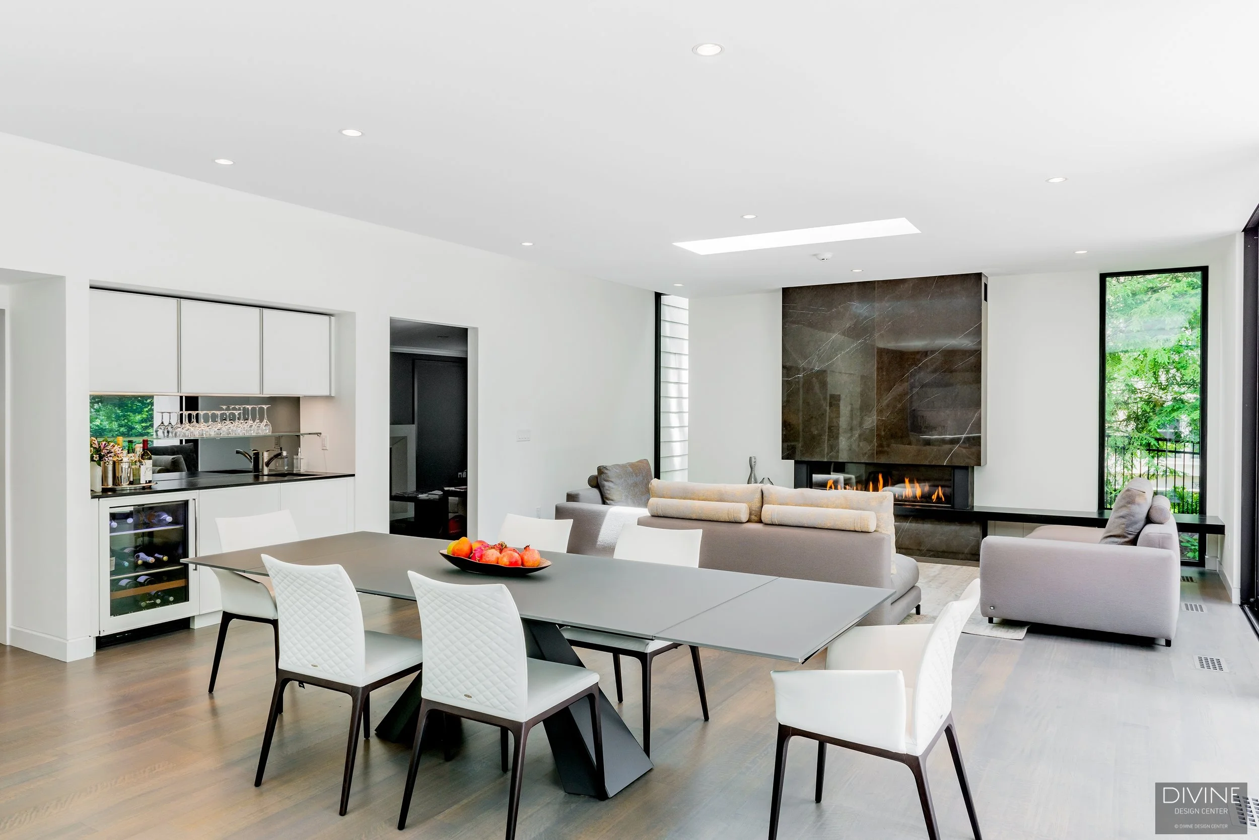 Wellesley Modern Kitchen Open Living Room Concept — Divine Design Center