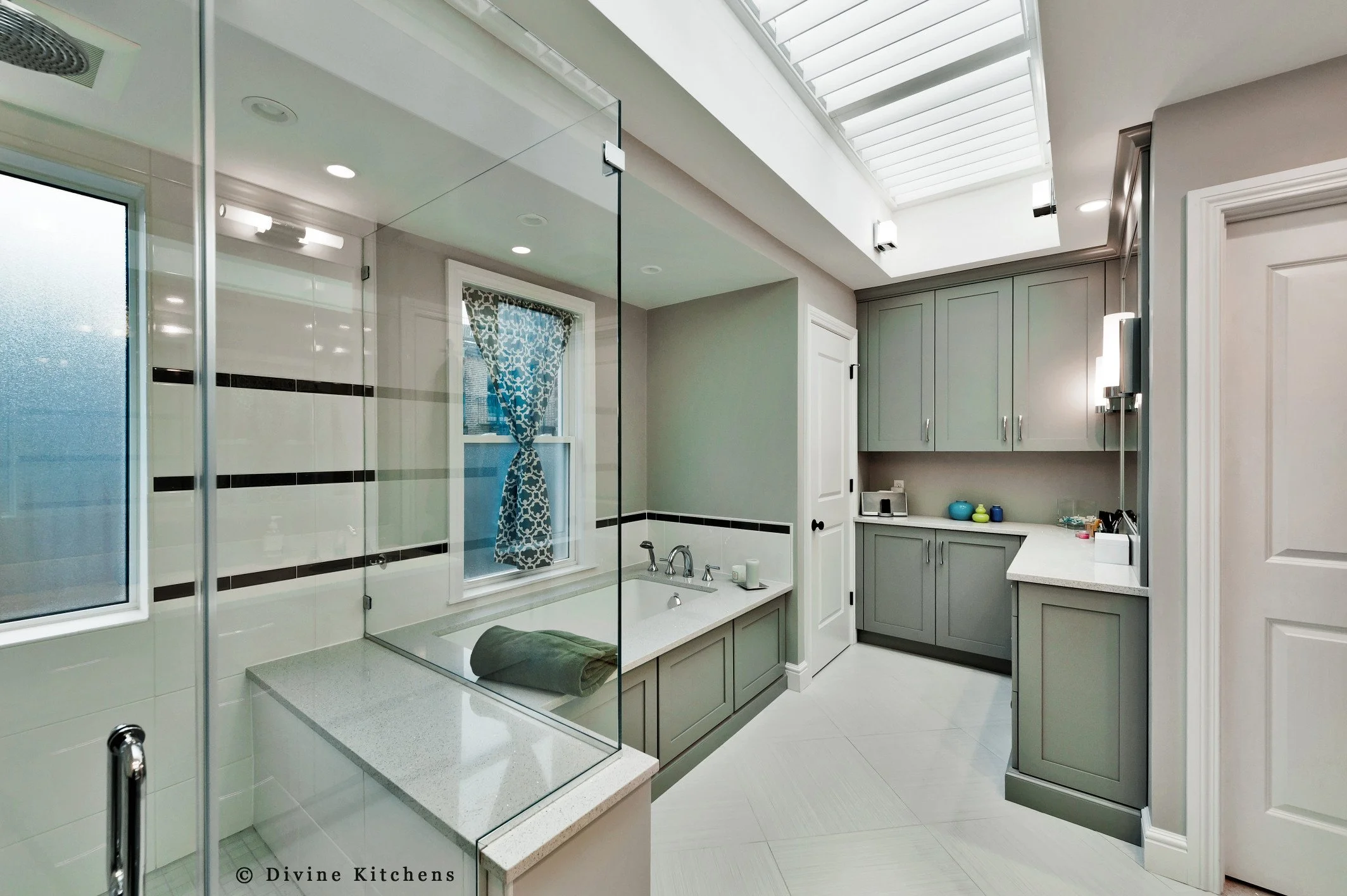 Boston South End Transitional Kitchen & Master Bathroom — Divine Design ...