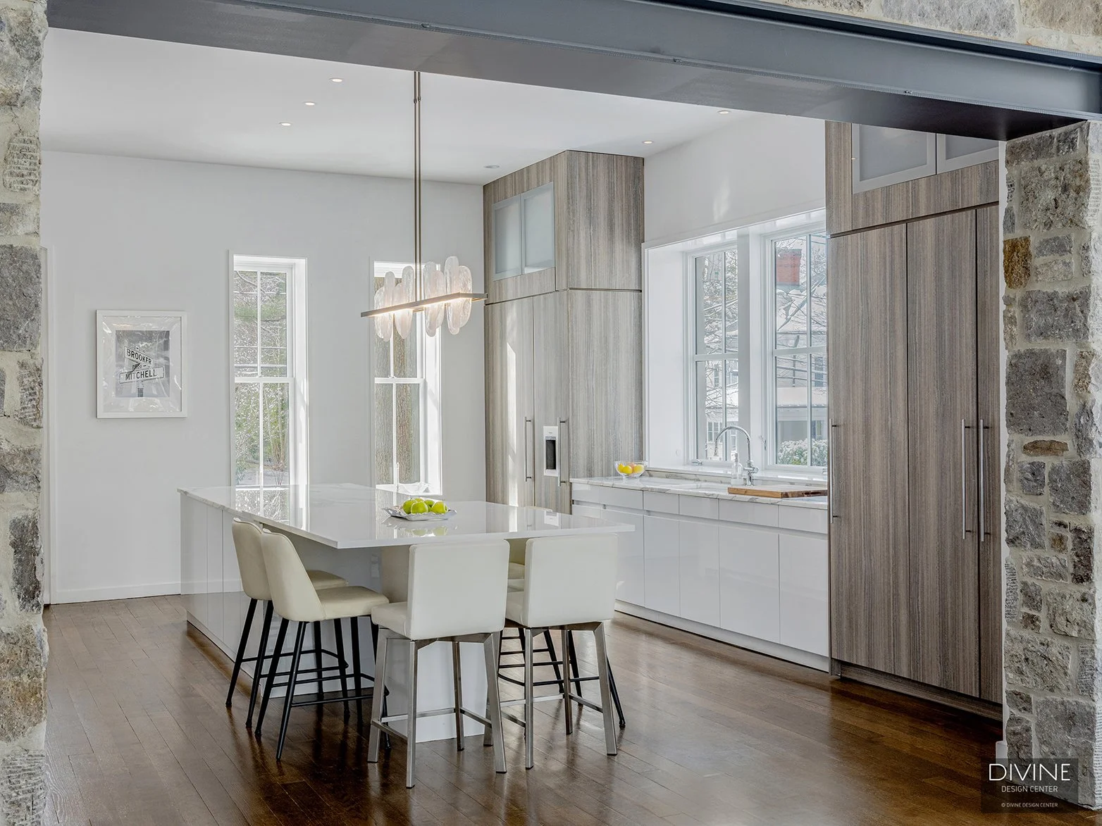 Boston Newton Modern Kitchen with WOLF Range — Divine Design Center