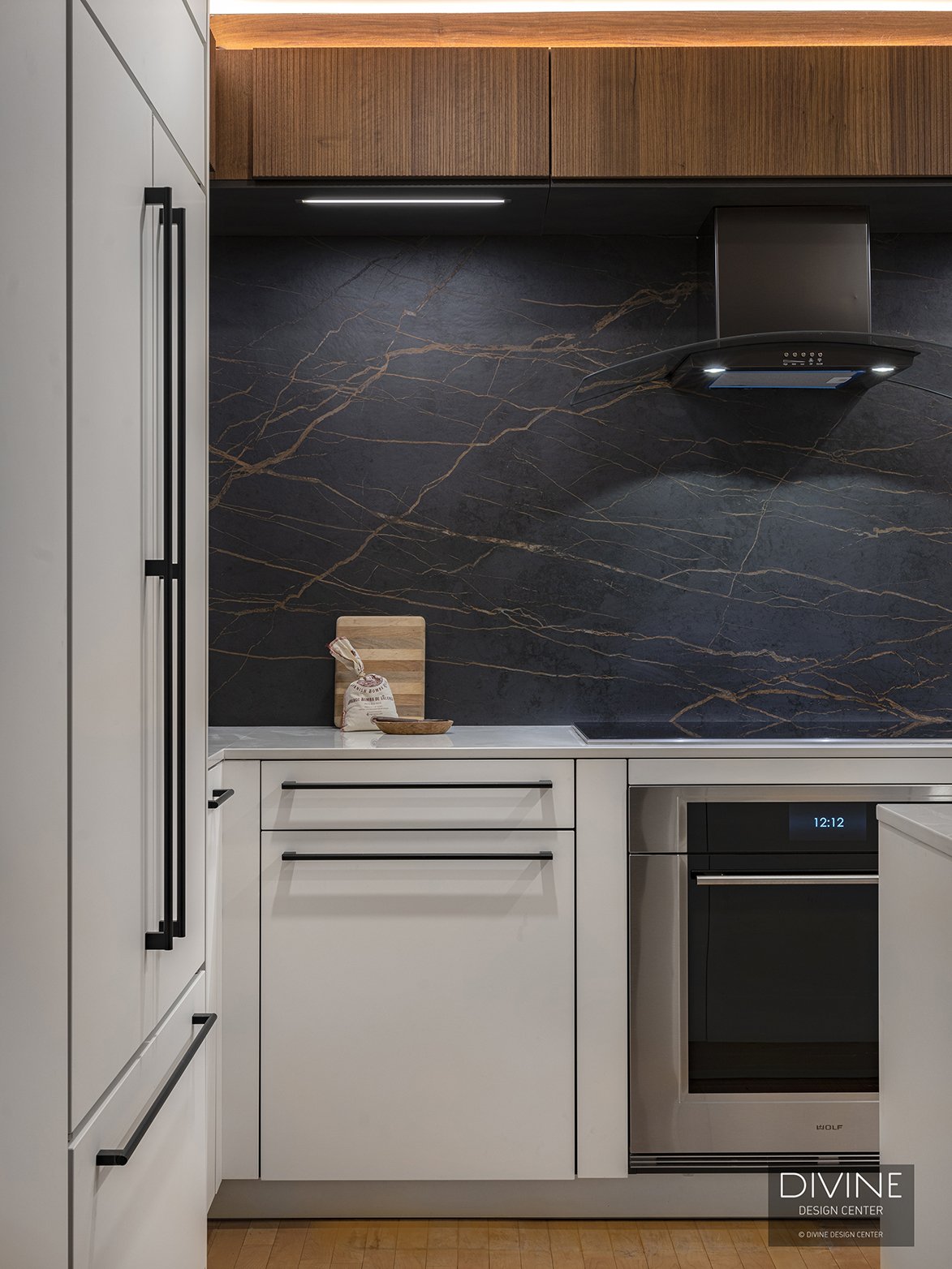 Kitchen Angled View Boston South End Modern Kitchen with Angled Countertop — Divine Design ...