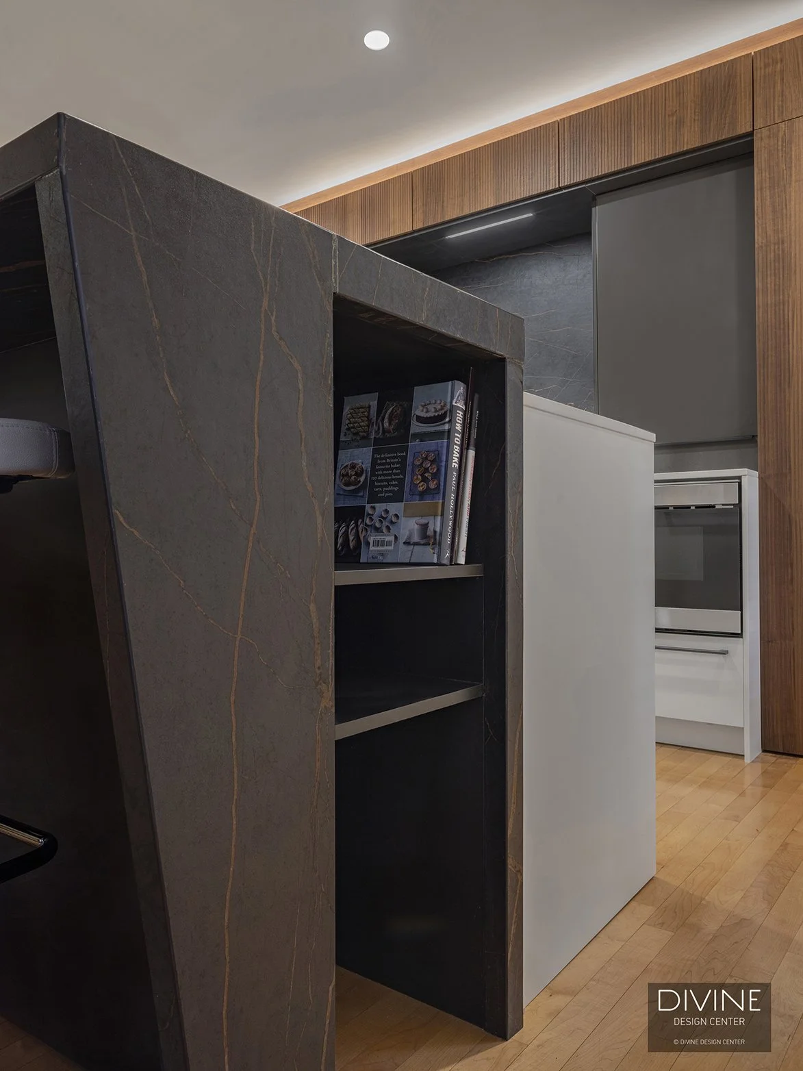 Kitchen Angled View Boston South End Modern Kitchen with Angled Countertop — Divine Design ...