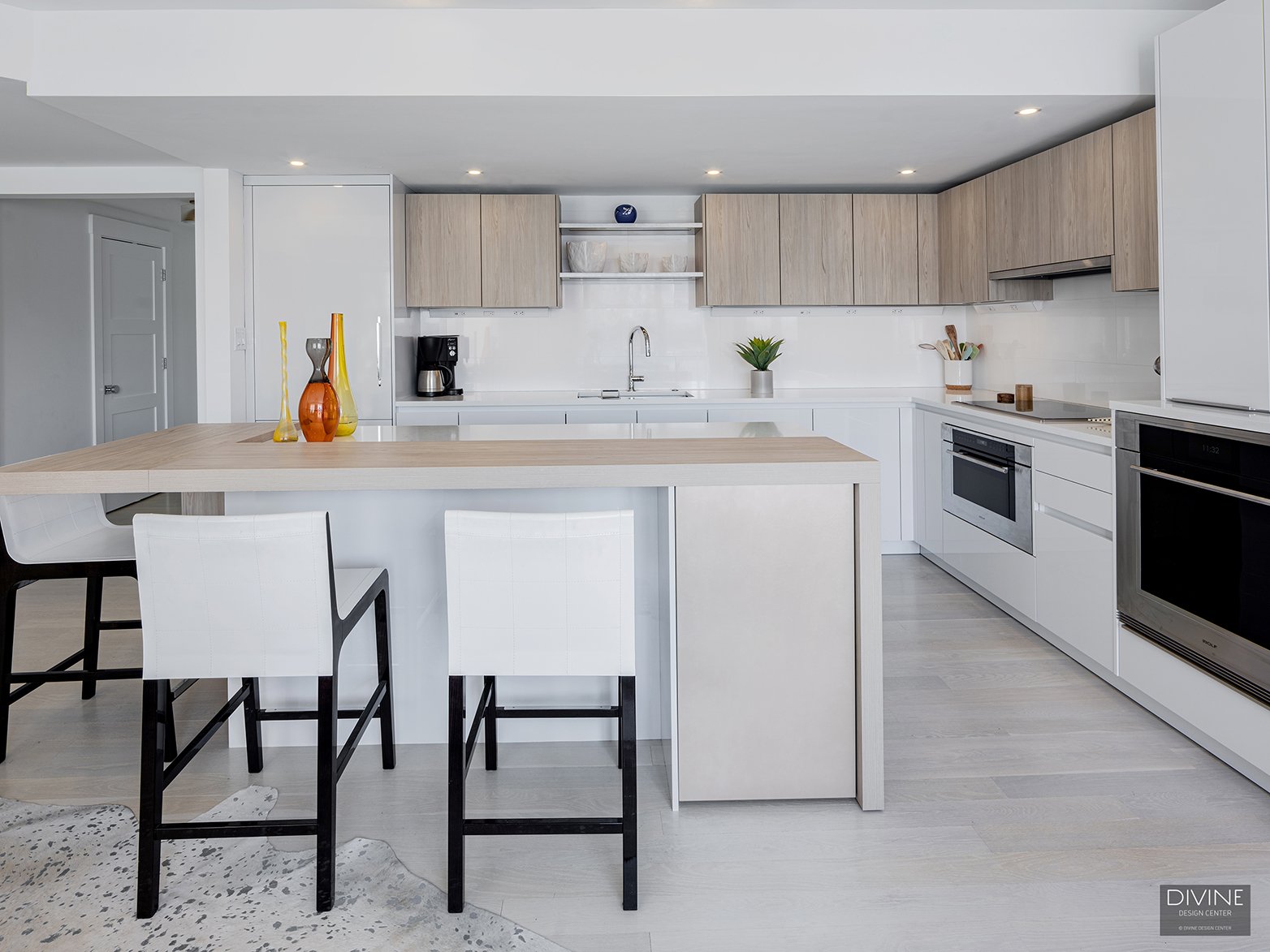 Boston Charlestown Flashship Wharf Modern Kitchen with Splash of Color ...