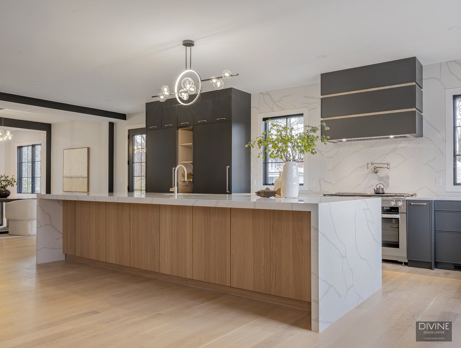 Boston Weston Transitional Kitchen Modern Farmhouse — Divine Design Center