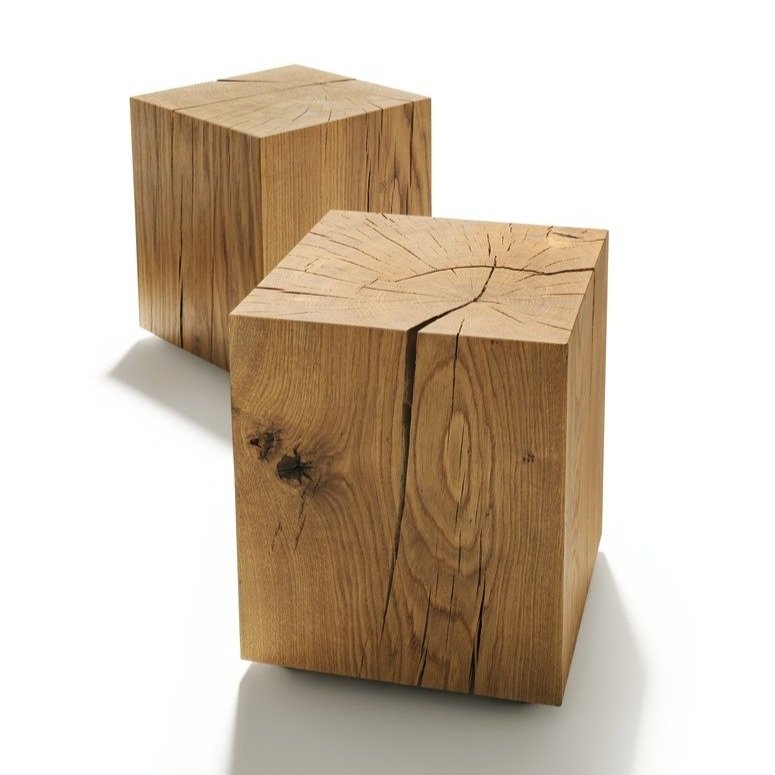 NATURAL WOOD BLOCK COFFEE TABLE — Divine Design Center