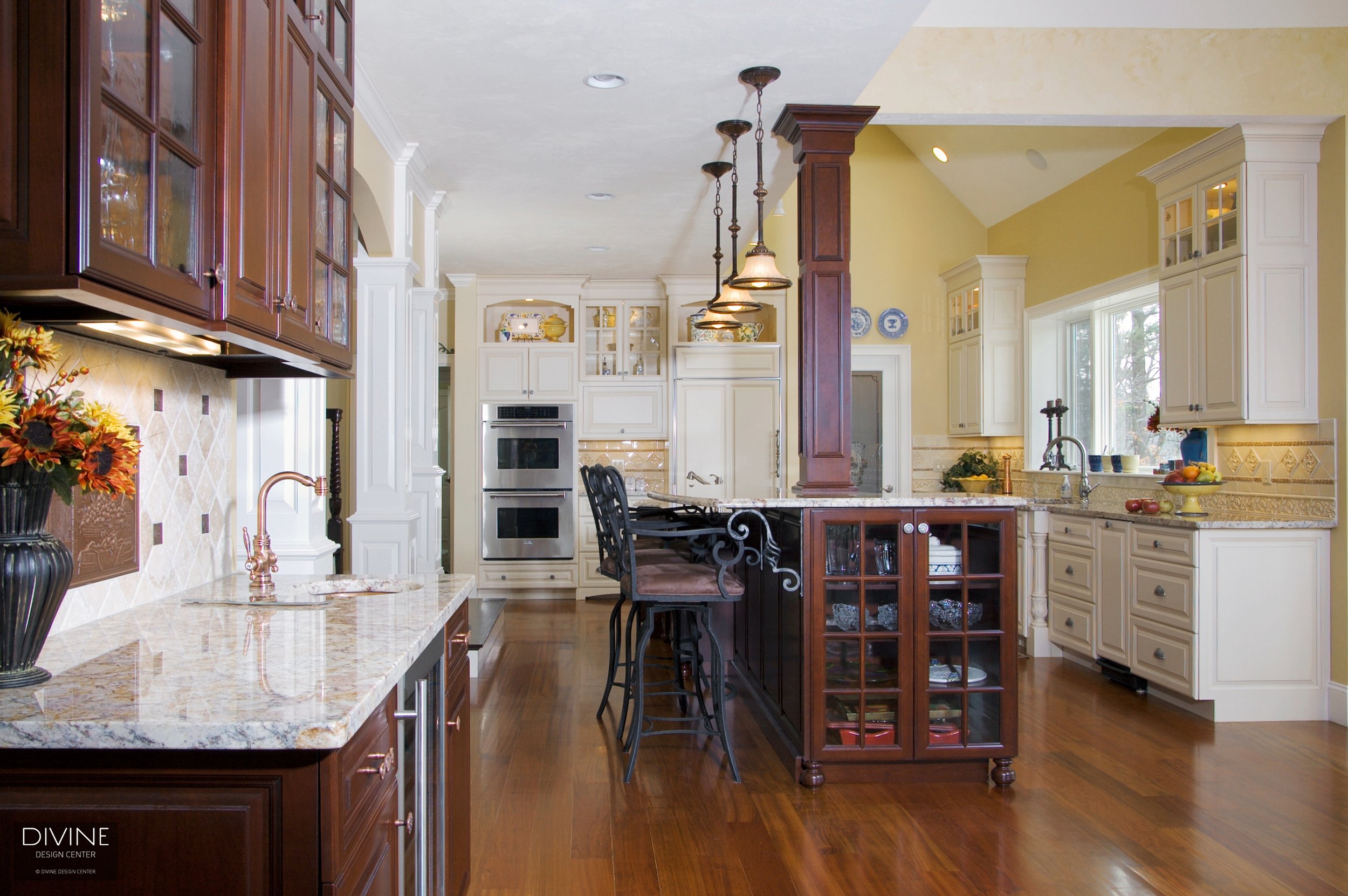 Metrowest Traditional Kitchen with Soaring Ceilings