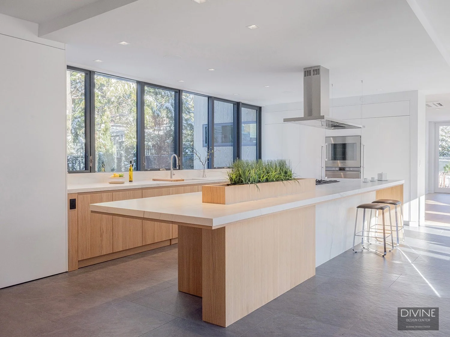 Natural Wood Themed Modern Kitchen in West Cambridge, MA