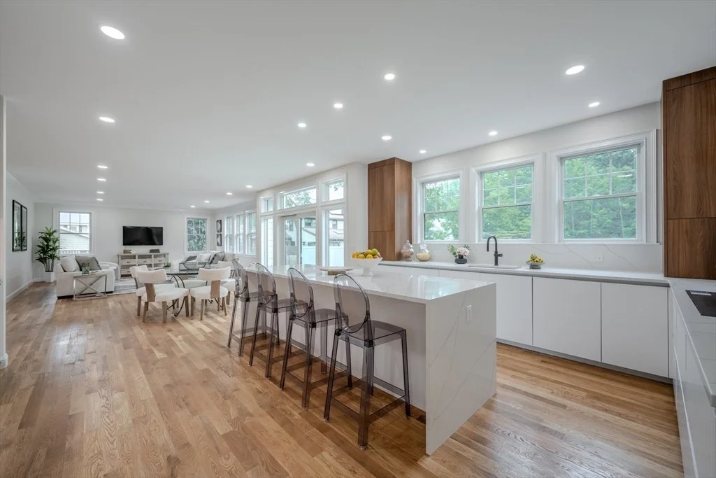 Clean Modern Kitchen in Newton, MA