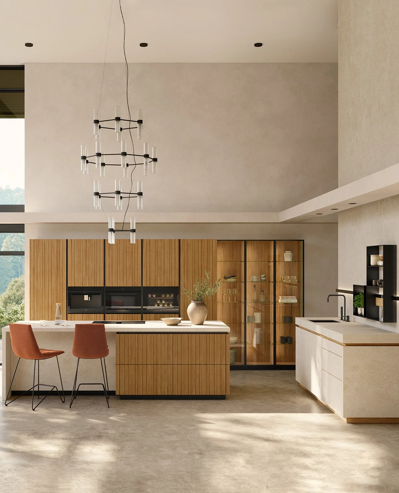 There is something incomparable about the warmth of real wood. The echt.zeit evo kitchen by @team7moebel
celebrates traditional artistry with a contemporary twist. From the tactile vertical grooves to the clever organized interiors, every detail is d