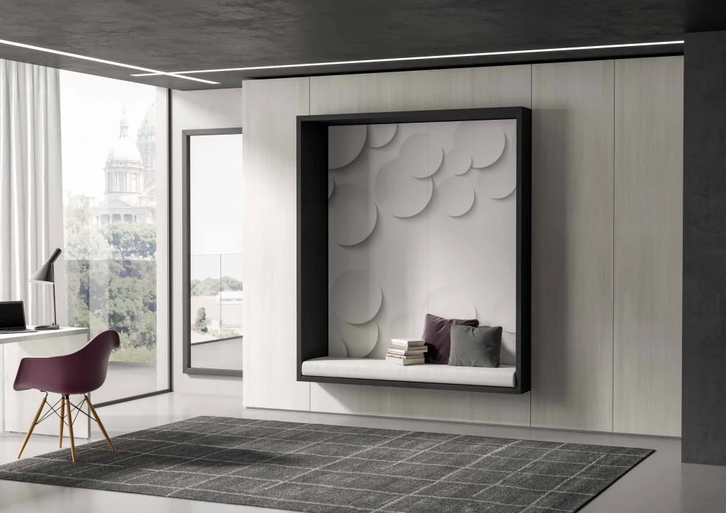 Daylight: a sleek bench. Nightfall: a comfortable bed.
One solution. Zero compromise.
Alcova System by @tumidei