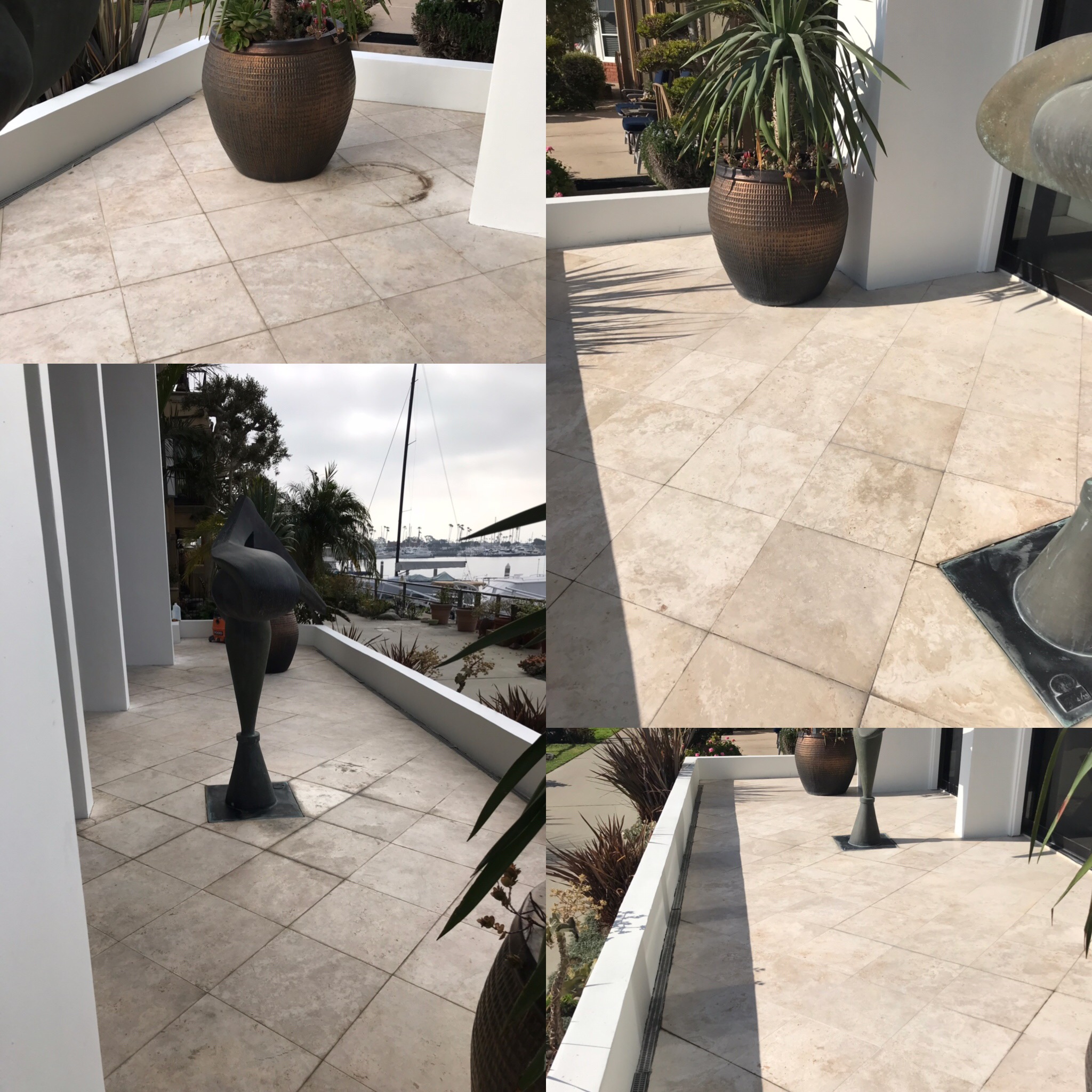 EXTERIOR TRAVERTINE CLEANING