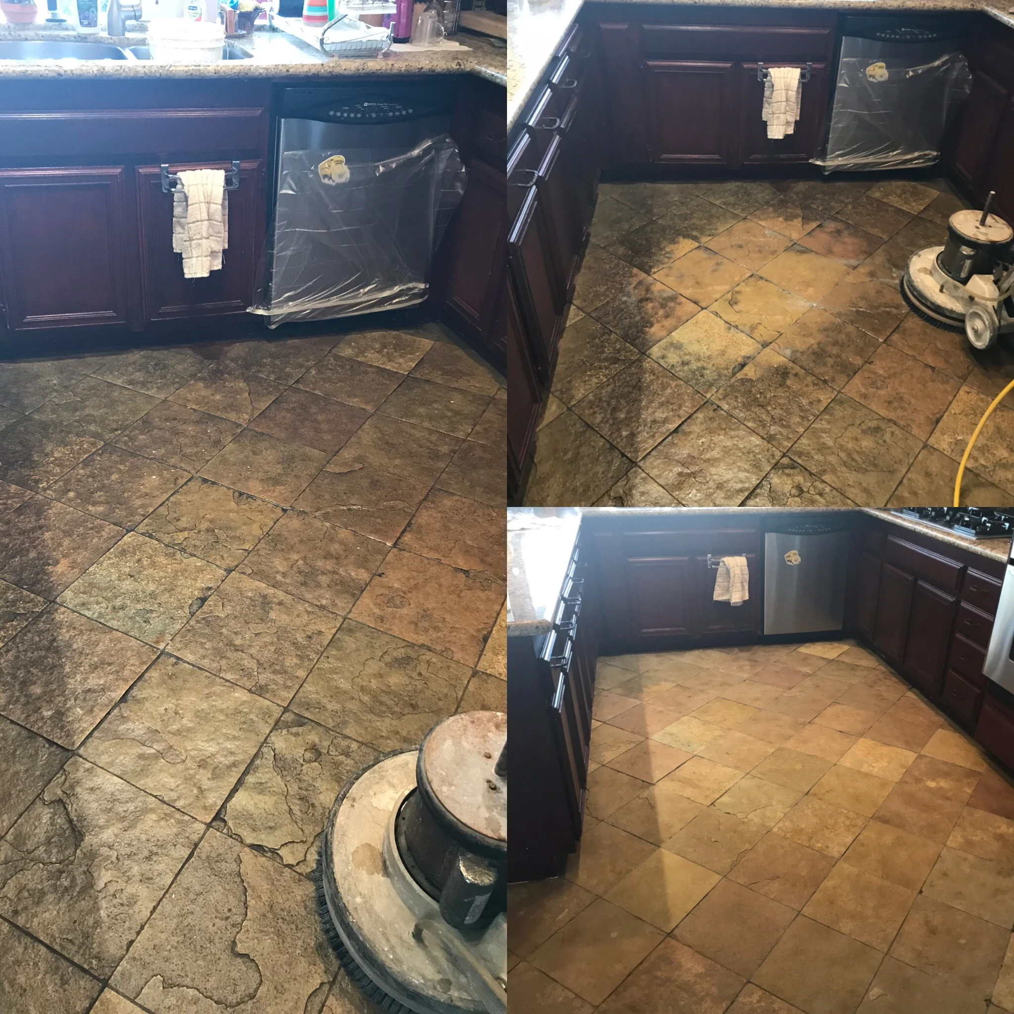 SLATE DEEP CLEANED AND SEAL