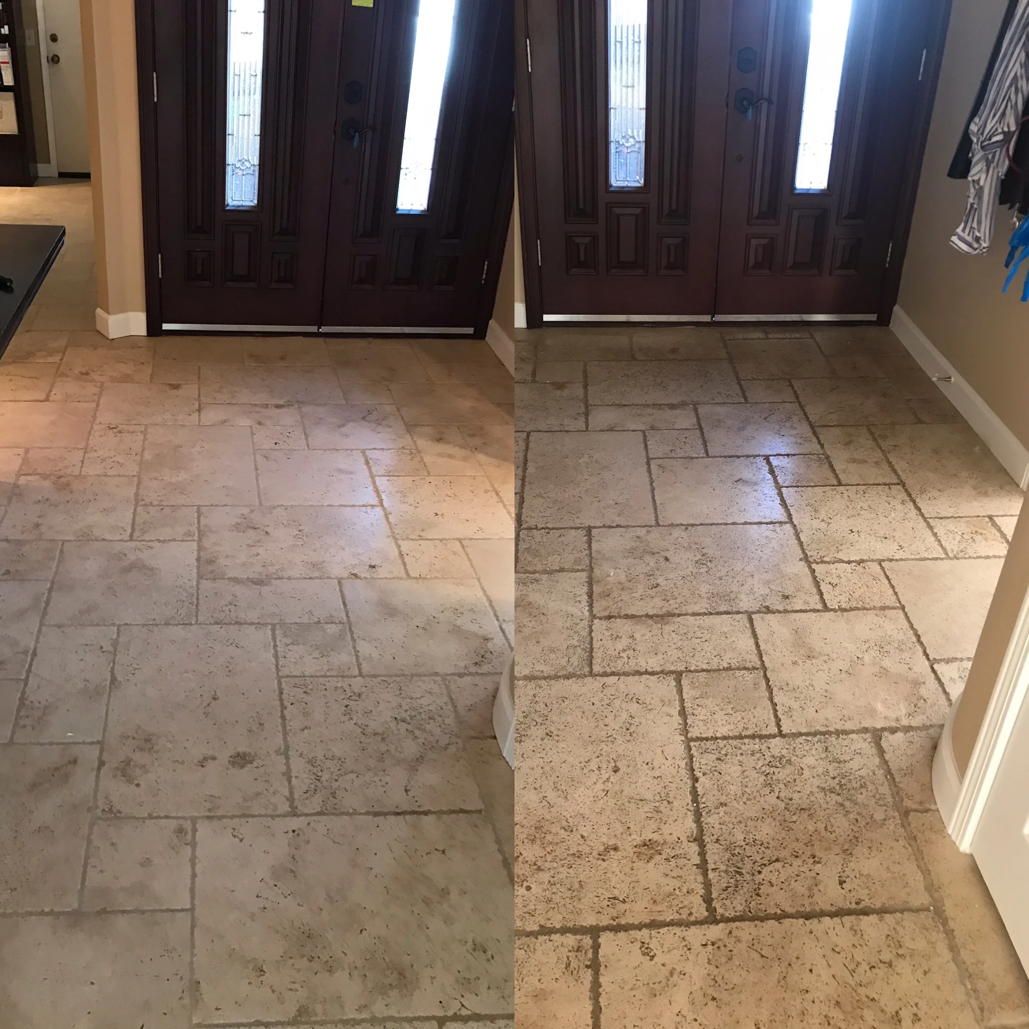 TRAVERTINE FLOORING DEEP CLEANED AND SEALED