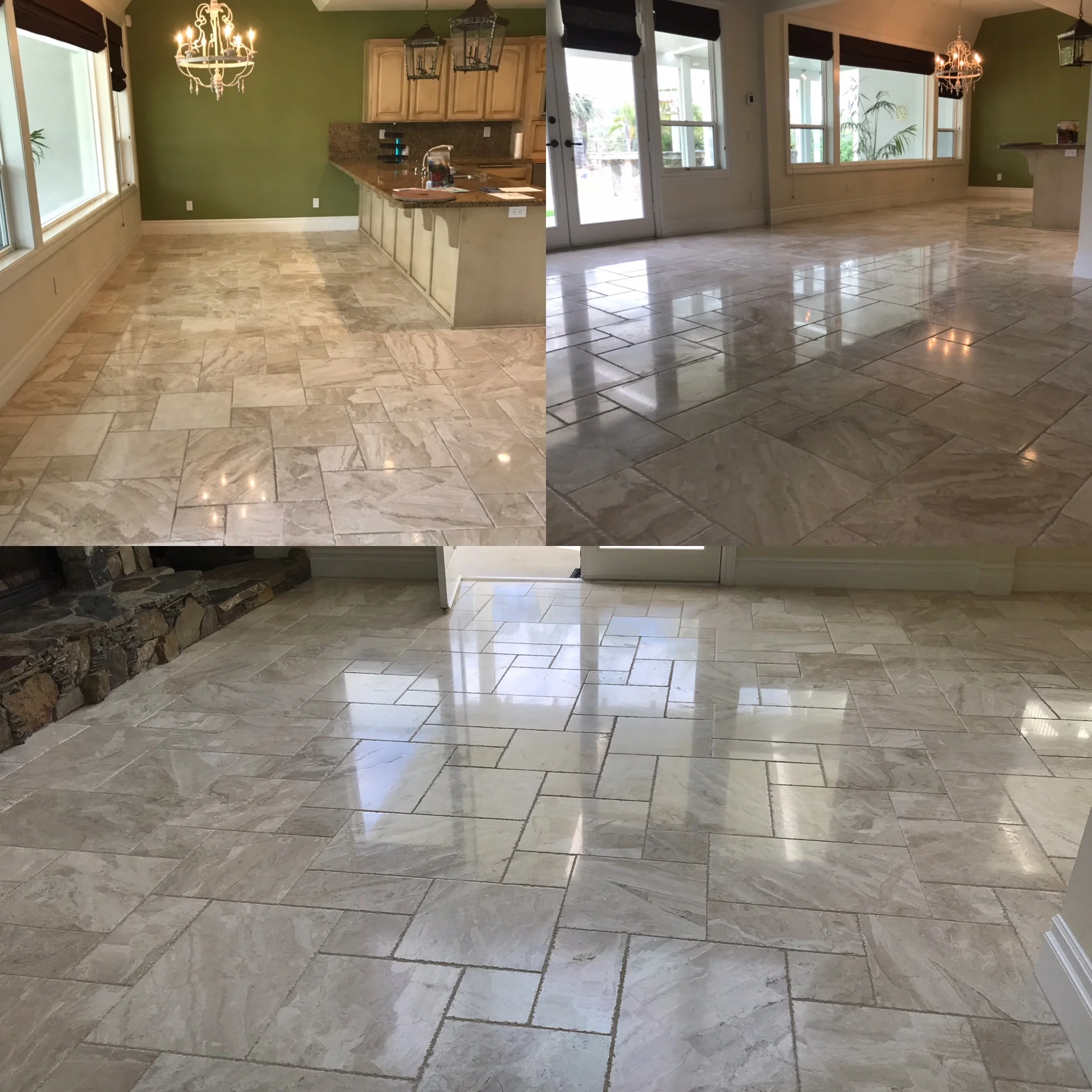 TRAVERTINE FLOORING RESTORED