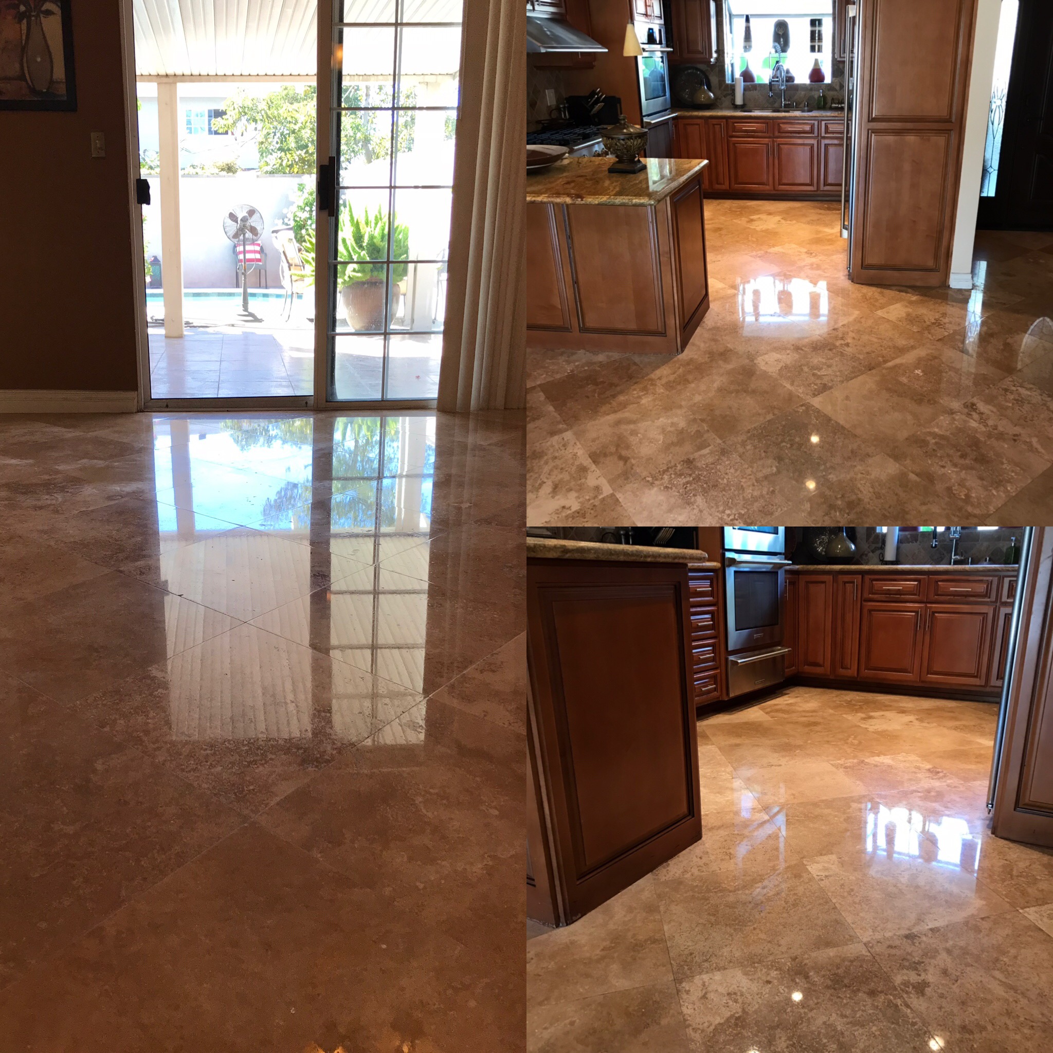 TRAVERTINE  FLOORING HIGH POLISHED